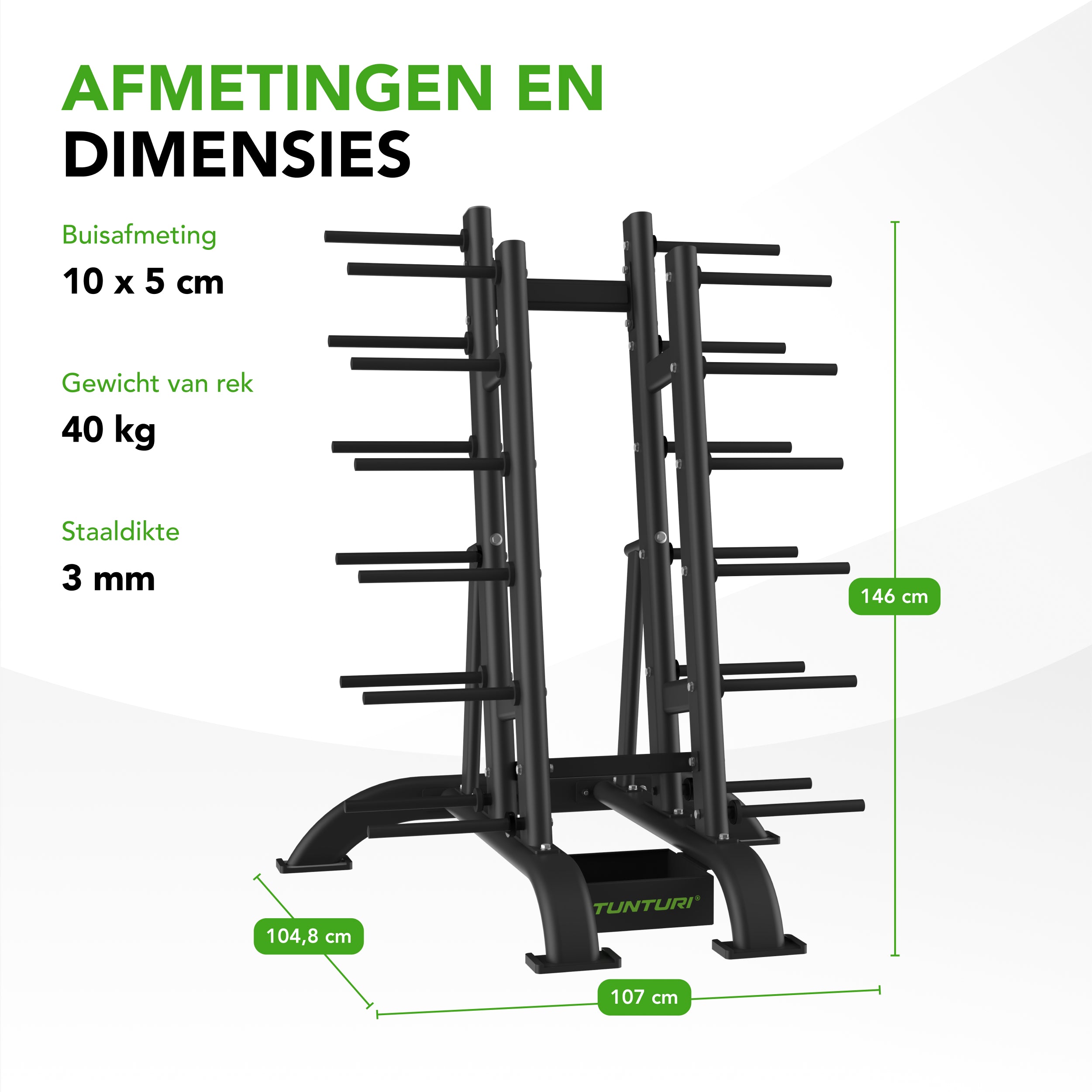 Tunturi Pro Aerobic Pump Set Rack, 30 sets (1/2) afbeelding 4