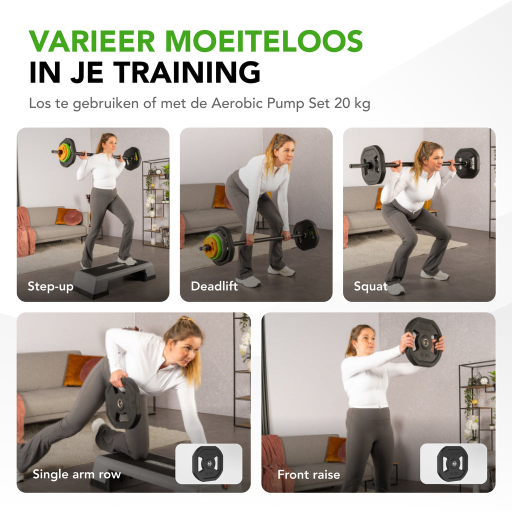 Tunturi Aerobic Pump Plate Pair, 10kg, Rubber afbeelding 4