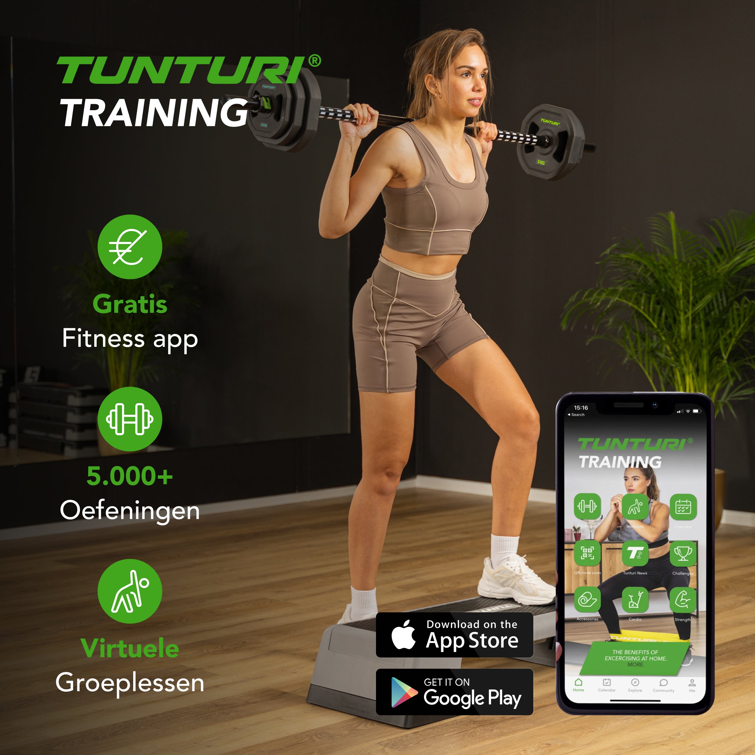 Tunturi Pro Aerobic Pump Plate, 10kg, TPU afbeelding 2