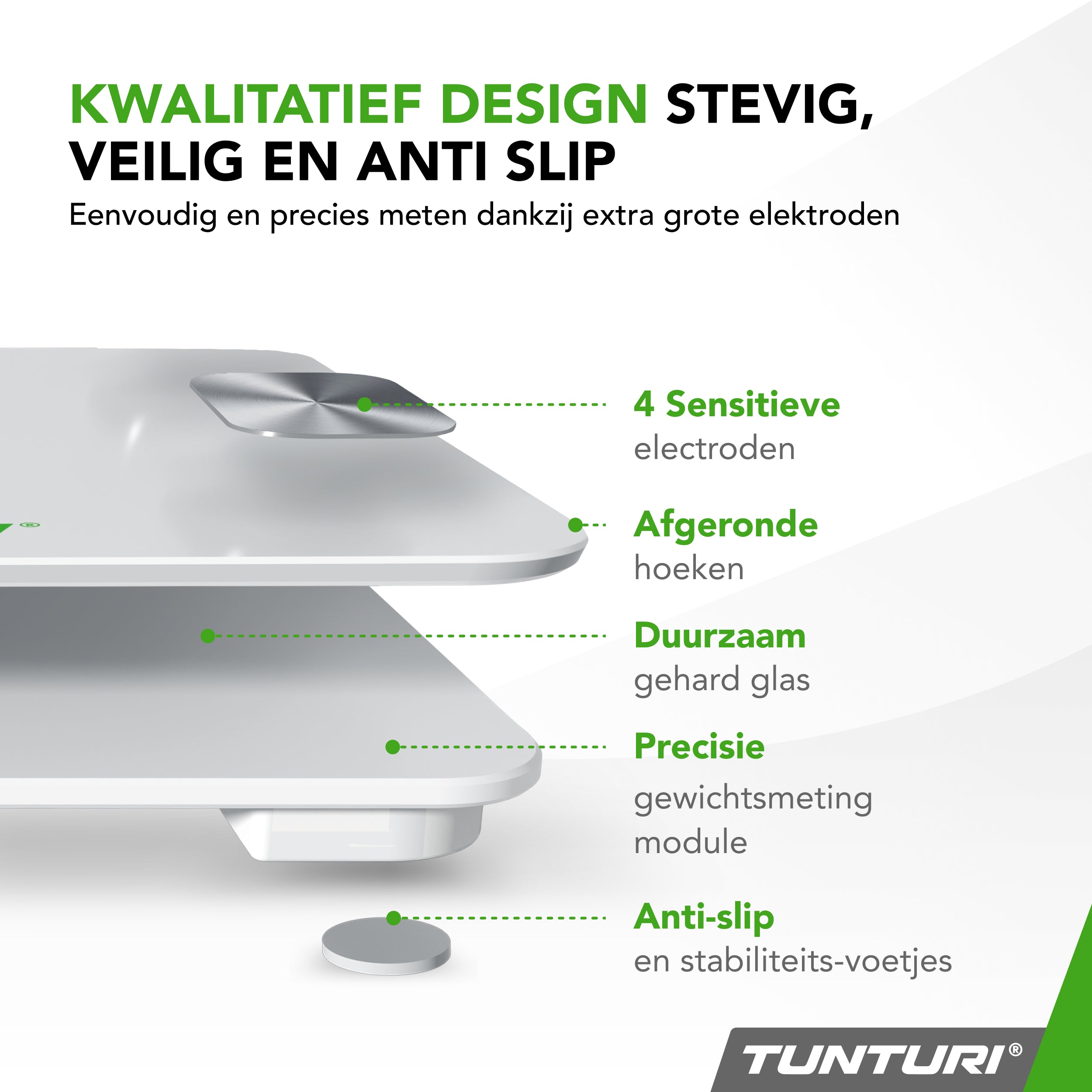 Tunturi SC30 Smart Scale, White afbeelding 4