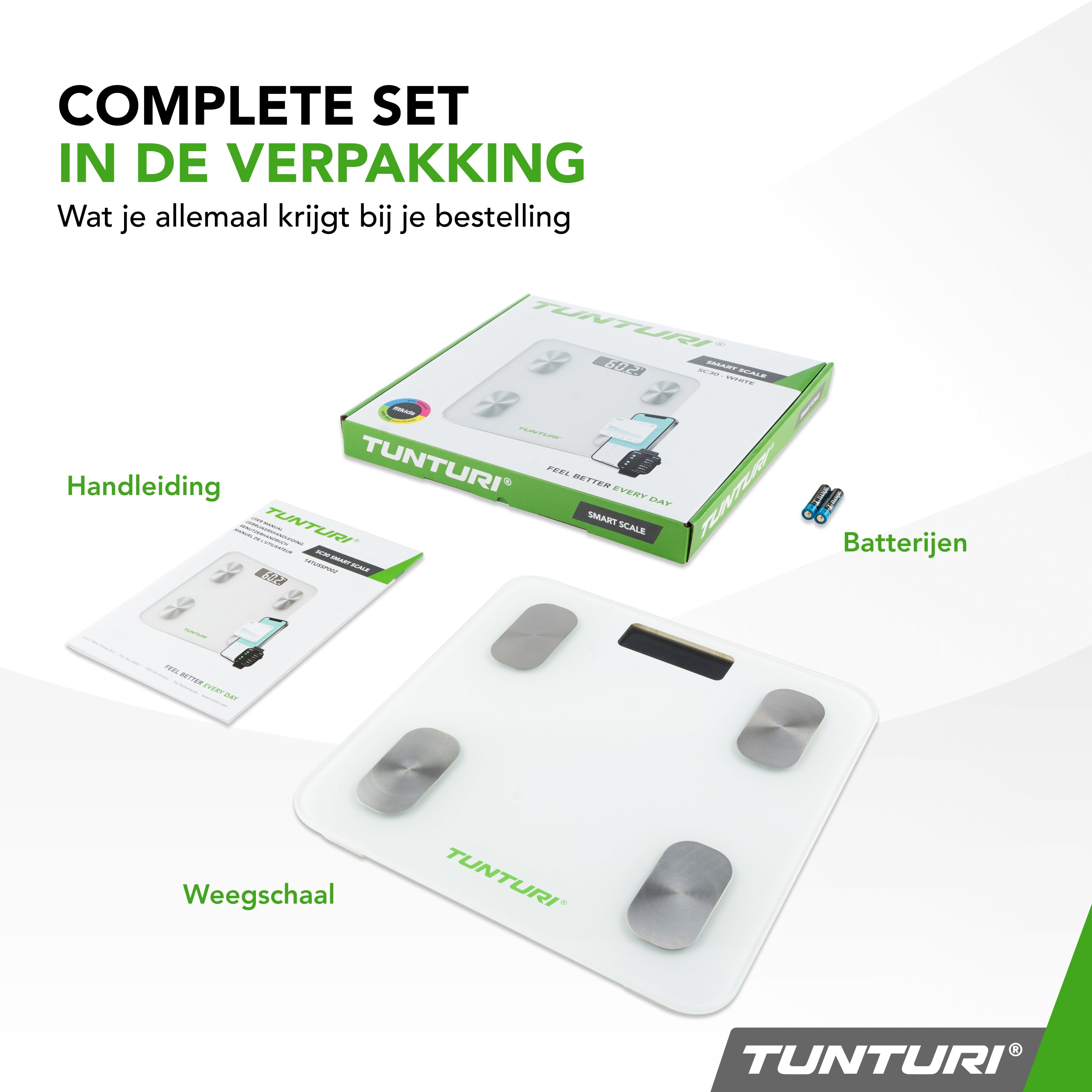 Tunturi SC30 Smart Scale, White afbeelding 9