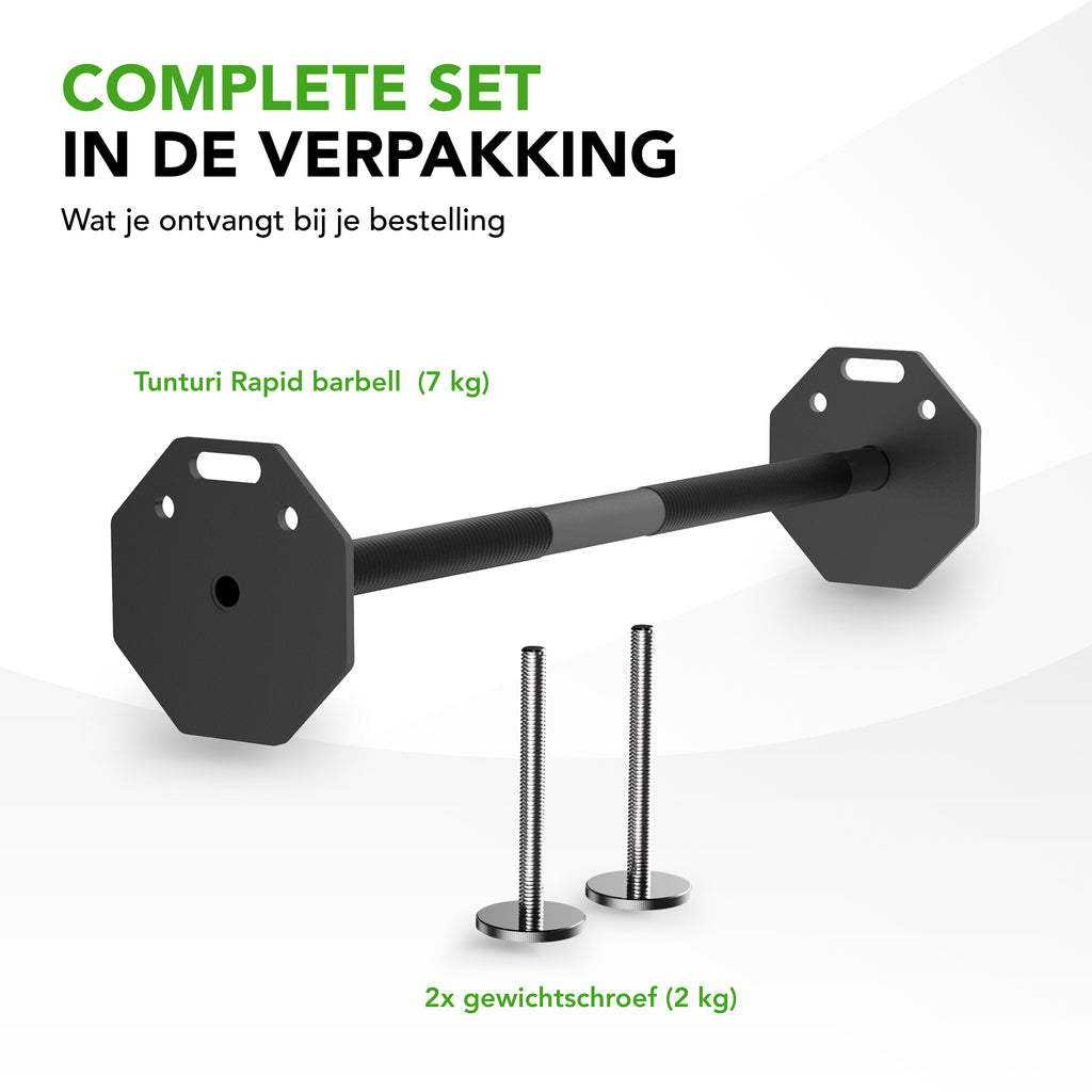 Tunturi Rapid Adjustable Barbell, 11kg afbeelding 3