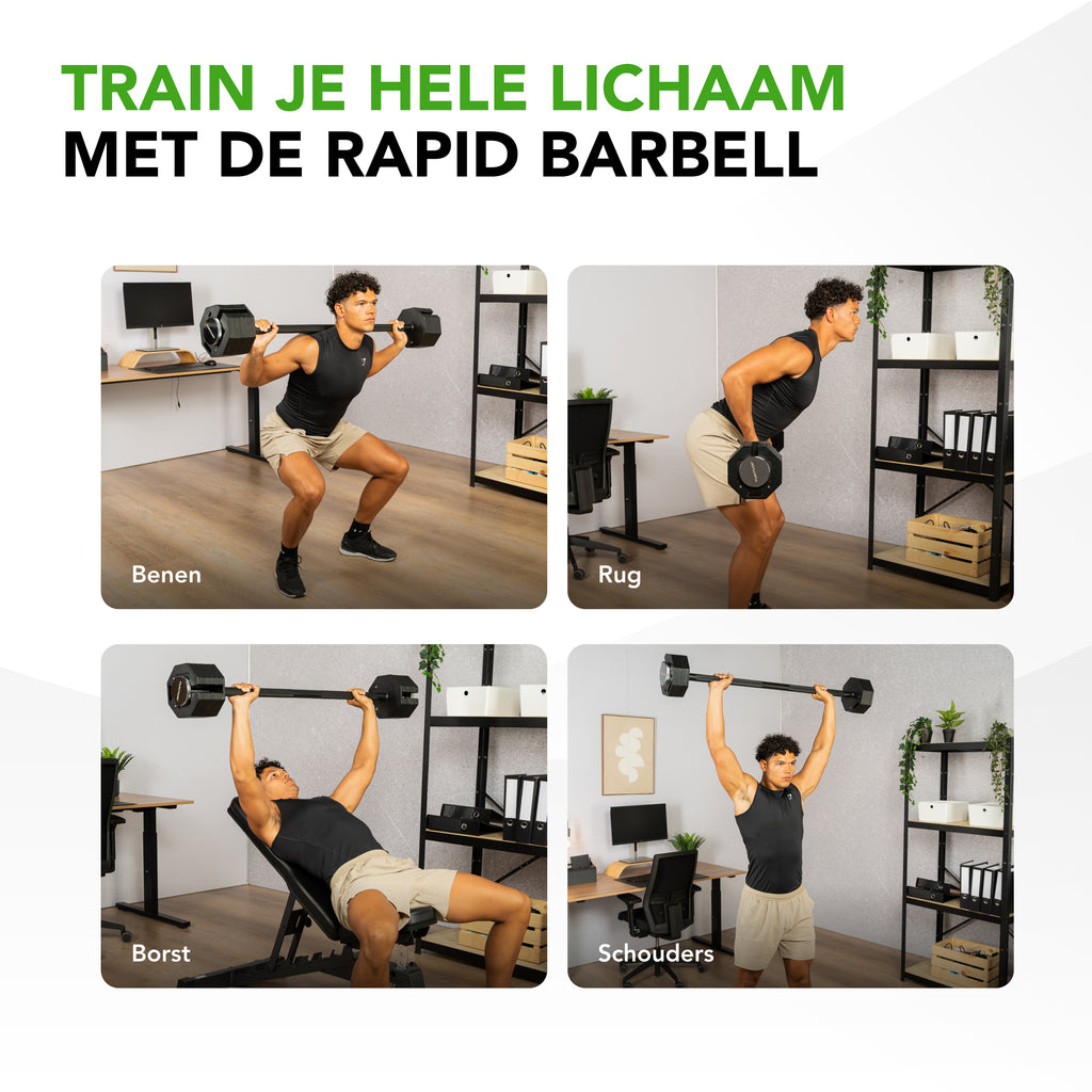 Tunturi Rapid Adjustable Barbell, 11kg afbeelding 4