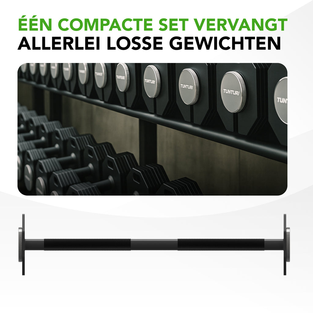 Tunturi Rapid Adjustable Barbell, 11kg afbeelding 6