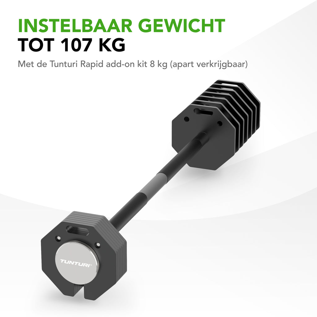 Tunturi Rapid Adjustable Barbell, 11kg afbeelding 7