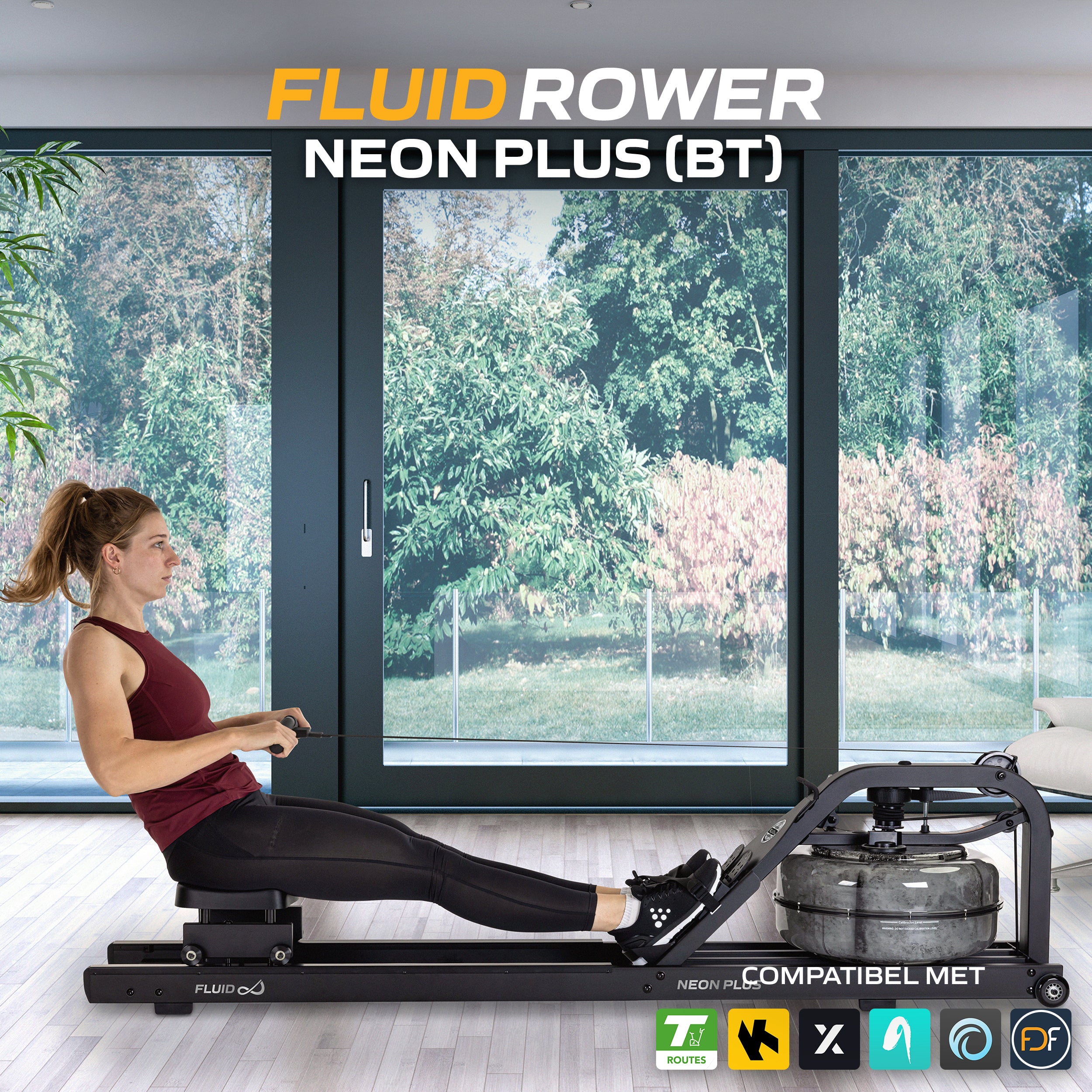 Fluid Rower Neon Plus Black (BT) (1/2) afbeelding 8