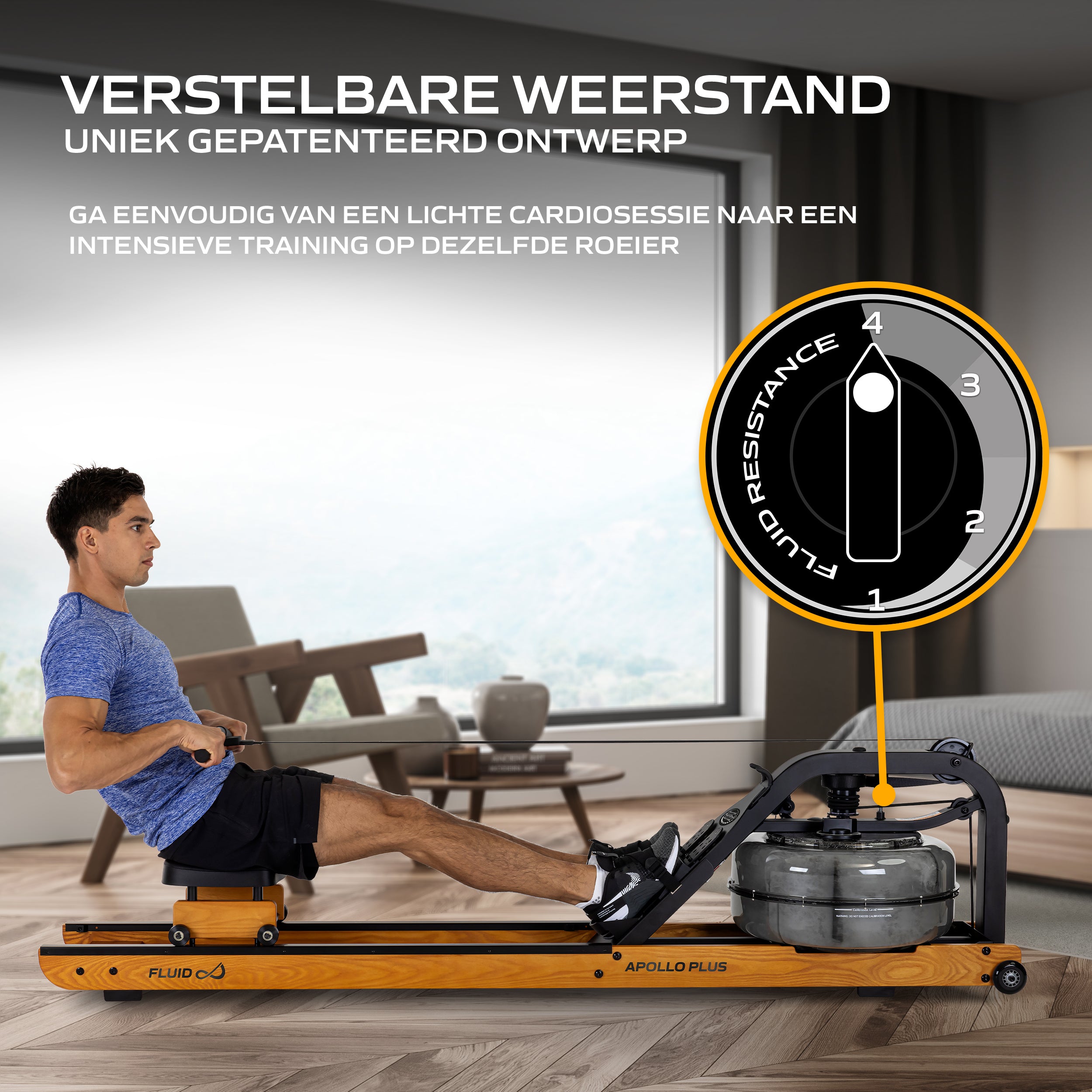 Fluid Rower Apollo Plus (BT) (1/2) afbeelding 3