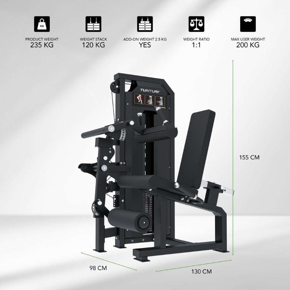Tunturi Platinum - Dual Leg Curl/Extension - Selectorized - V-series afbeelding 2