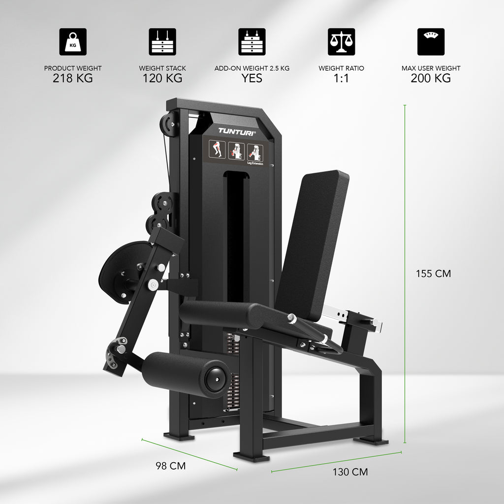 Tunturi Platinum - Leg extension - Selectorized - V-series afbeelding 2