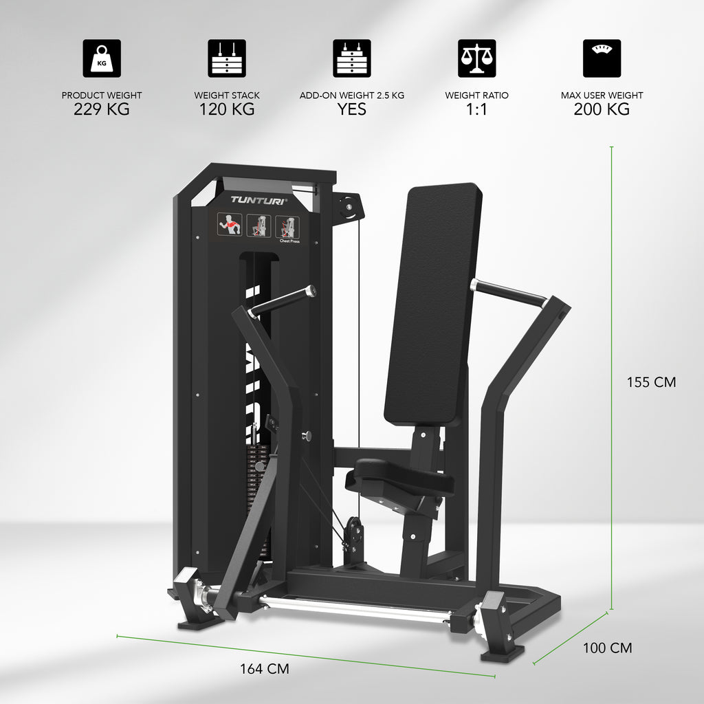 Tunturi Platinum - Chest Press - Selectorized - V-series afbeelding 2