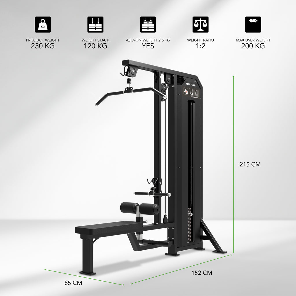 Tunturi Platinum - Dual Lat Pulldown/Low row - Selectorized - V-series afbeelding 2