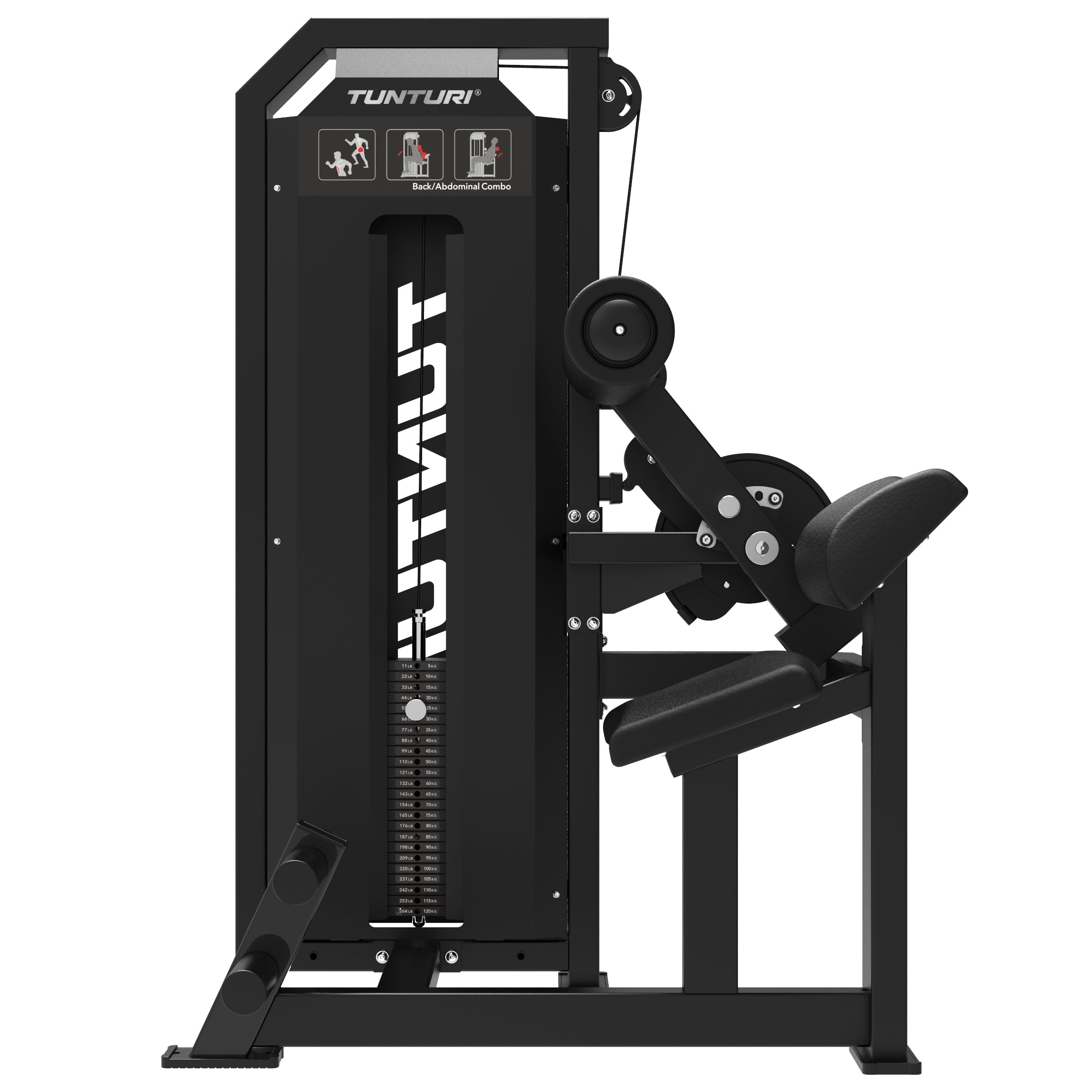 Tunturi Platinum - Dual Back/Abdominal Combo - Selectorized - V-series afbeelding 3