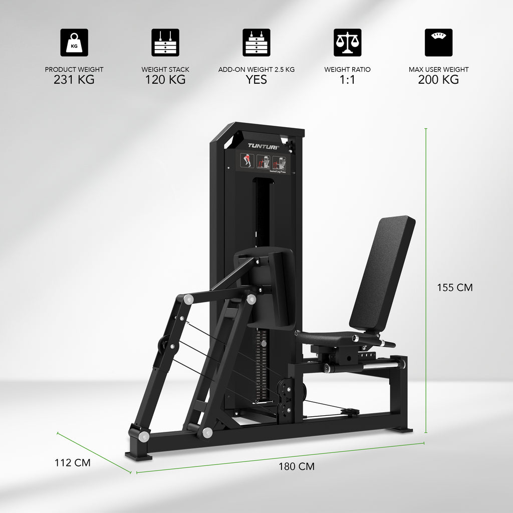 Tunturi Platinum - Seated Leg Press - Selectorized - V-series afbeelding 2