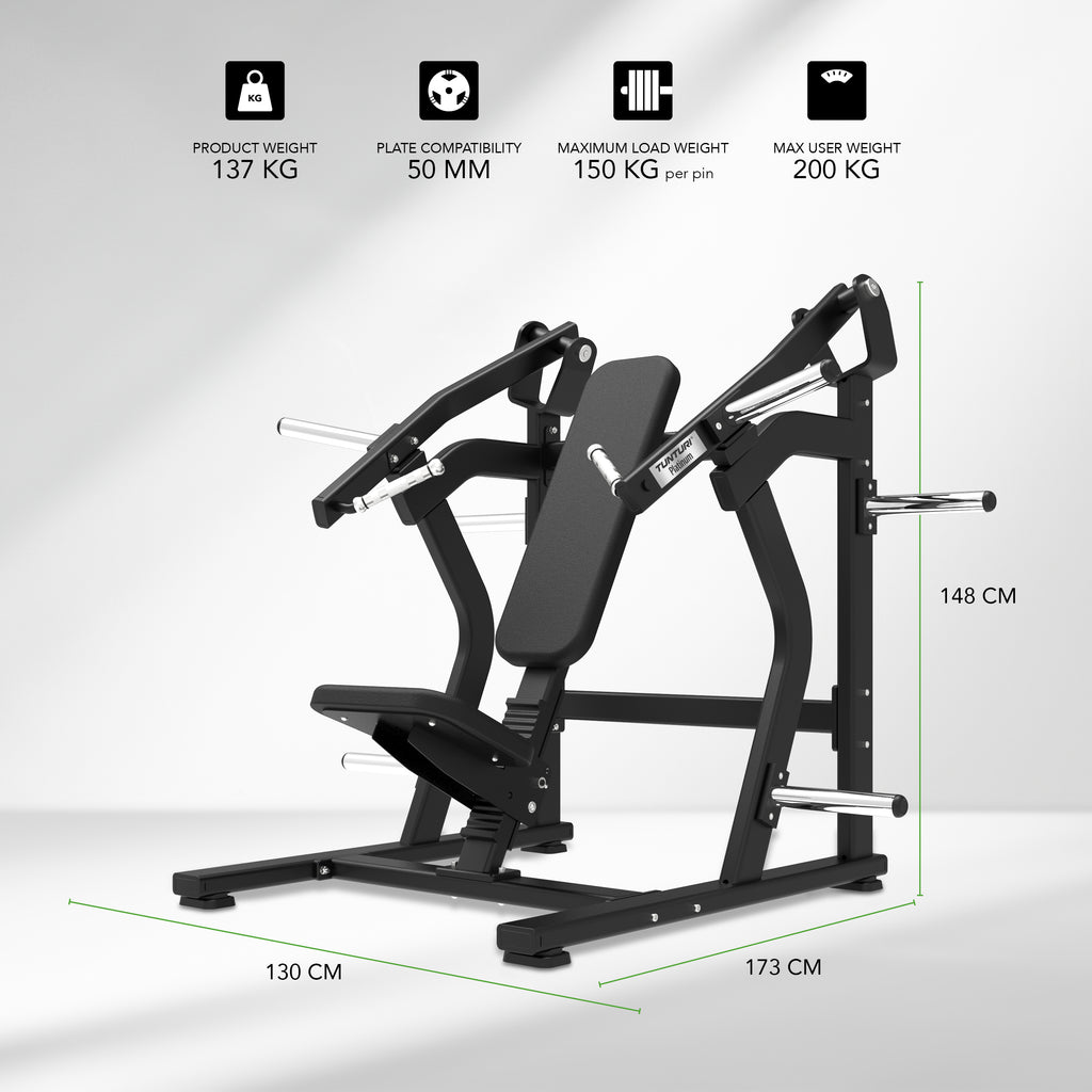 Tunturi Platinum - Incline Chest Press - Plate loaded - V-series afbeelding 2