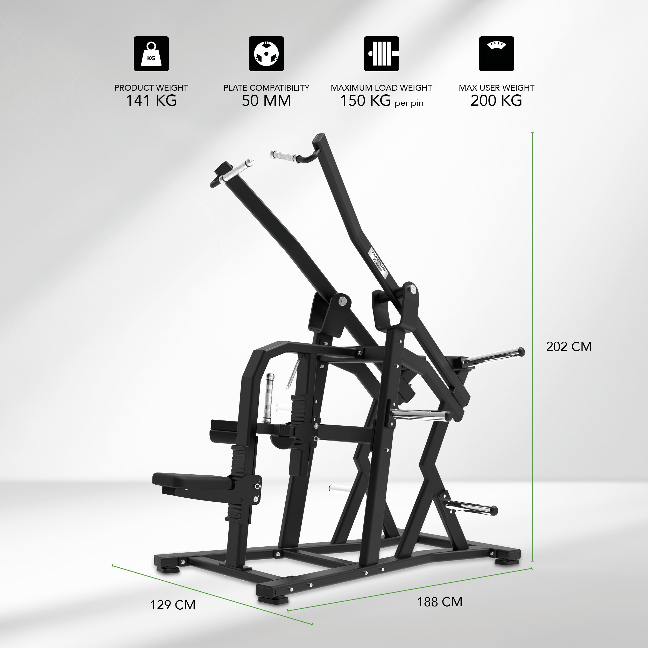 Tunturi Platinum - Wide Lat Pulldown  - Plate loaded - V-series afbeelding 2