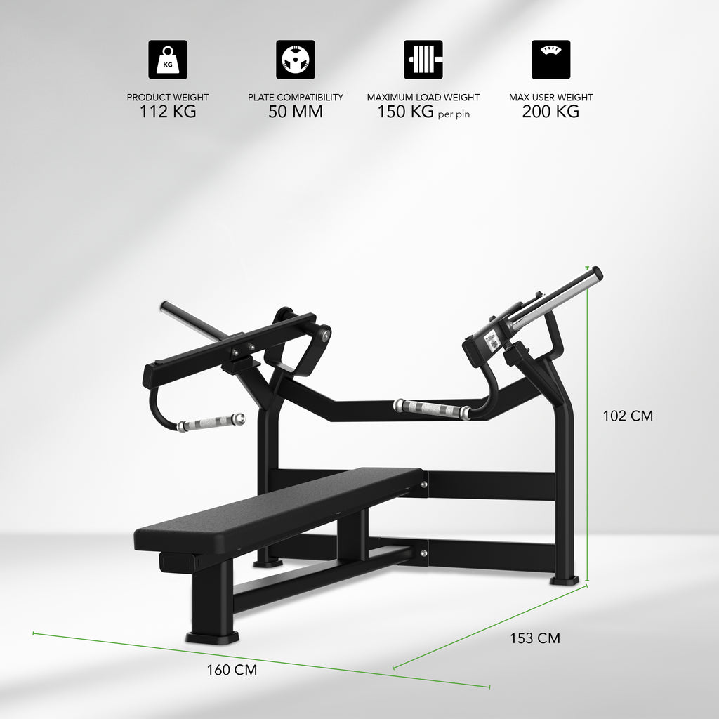 Tunturi Platinum - Horizontal Chest Press - Plate loaded - V-series afbeelding 2