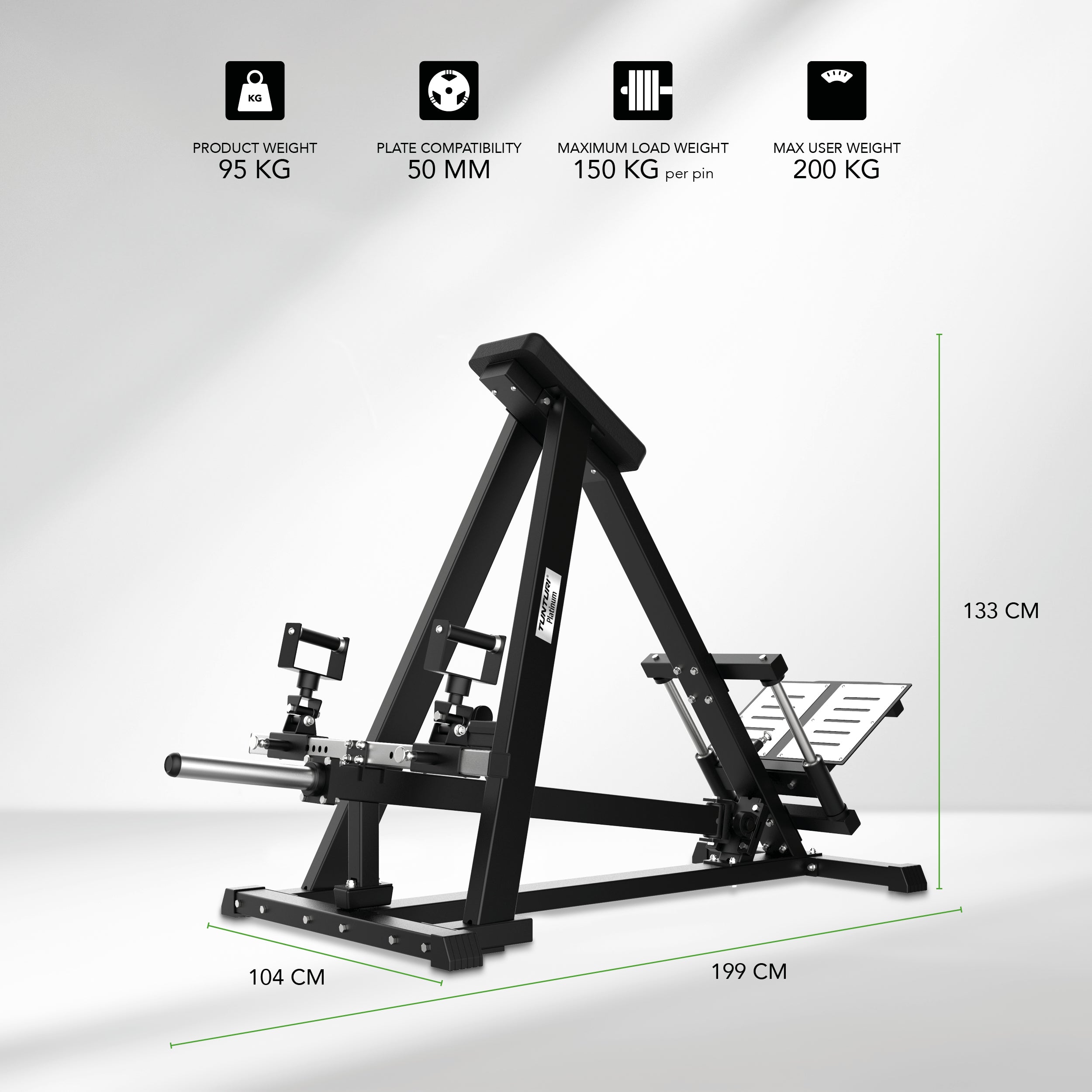 Tunturi Platinum - Adjustable T-bar Row - Plate loaded - V-series afbeelding 2