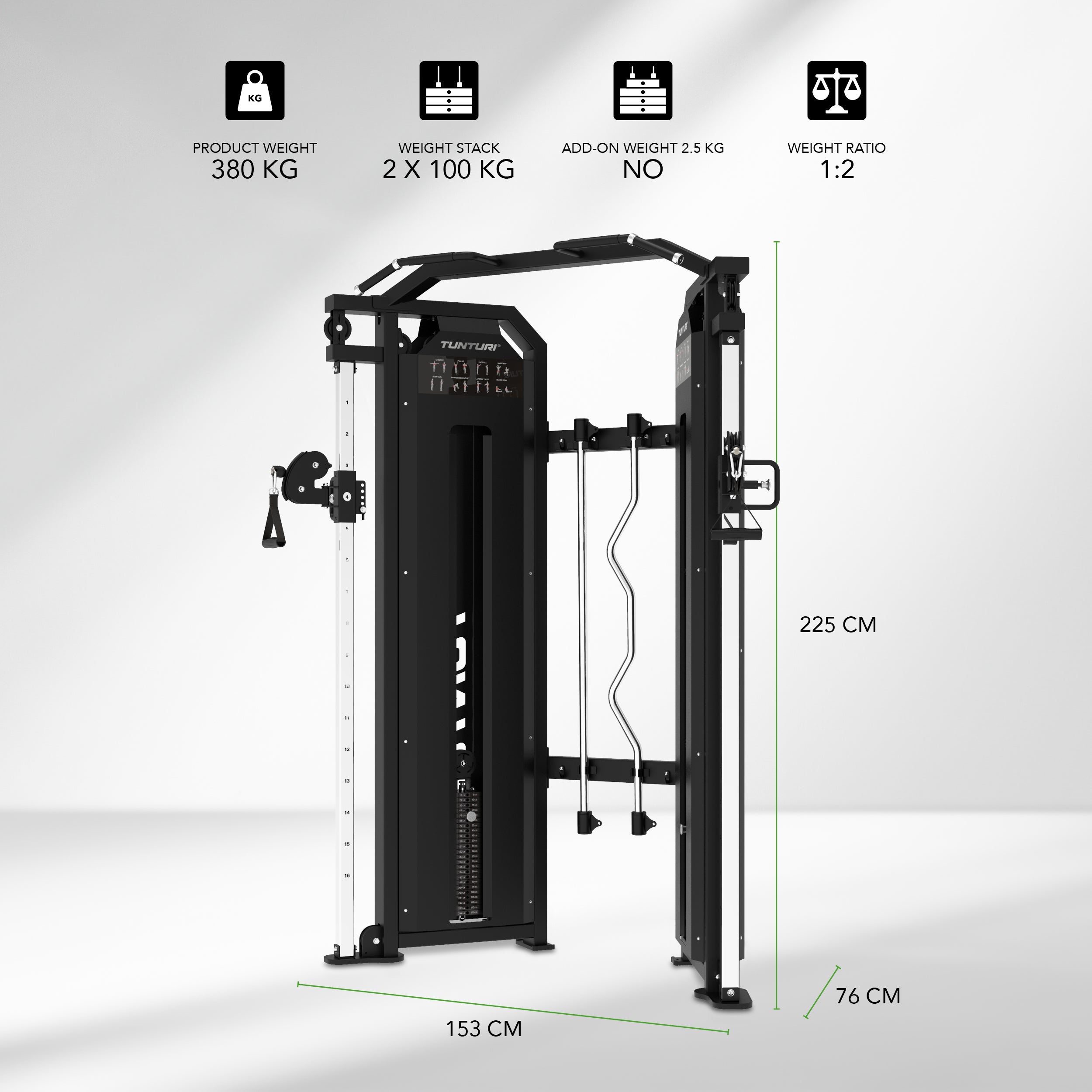 Tunturi Platinum - Functional Trainer - Selectorized - V-series afbeelding 2