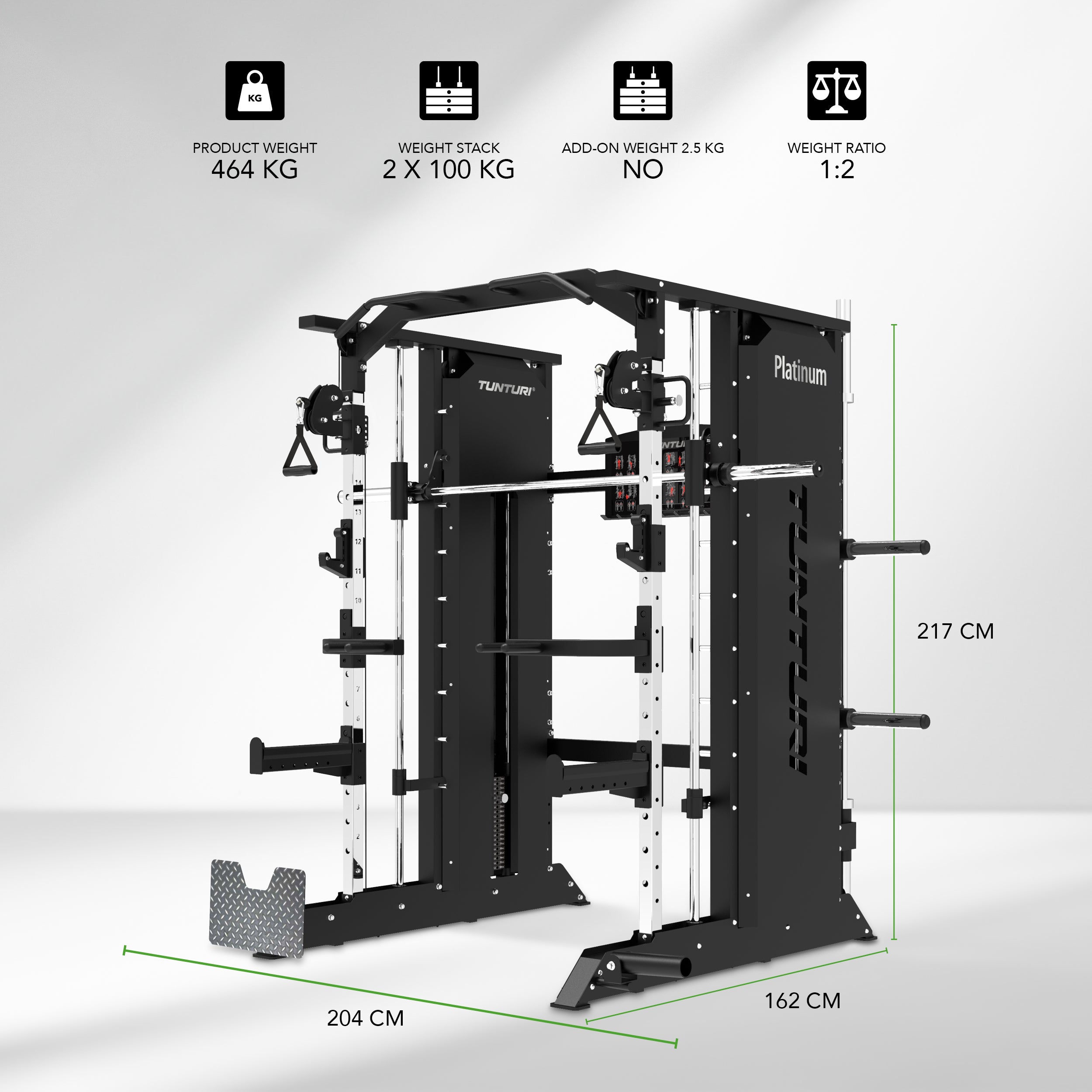 Tunturi Platinum - Full Smith/Functional trainer - Selectorized - V-series afbeelding 2