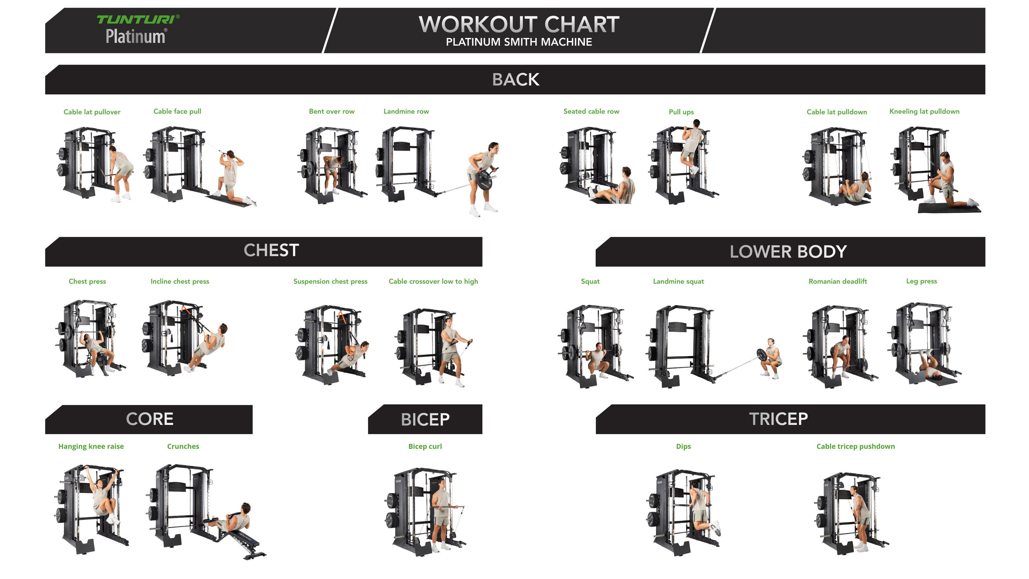 Tunturi Platinum - Full Smith/Functional trainer - Selectorized - V-series afbeelding 7