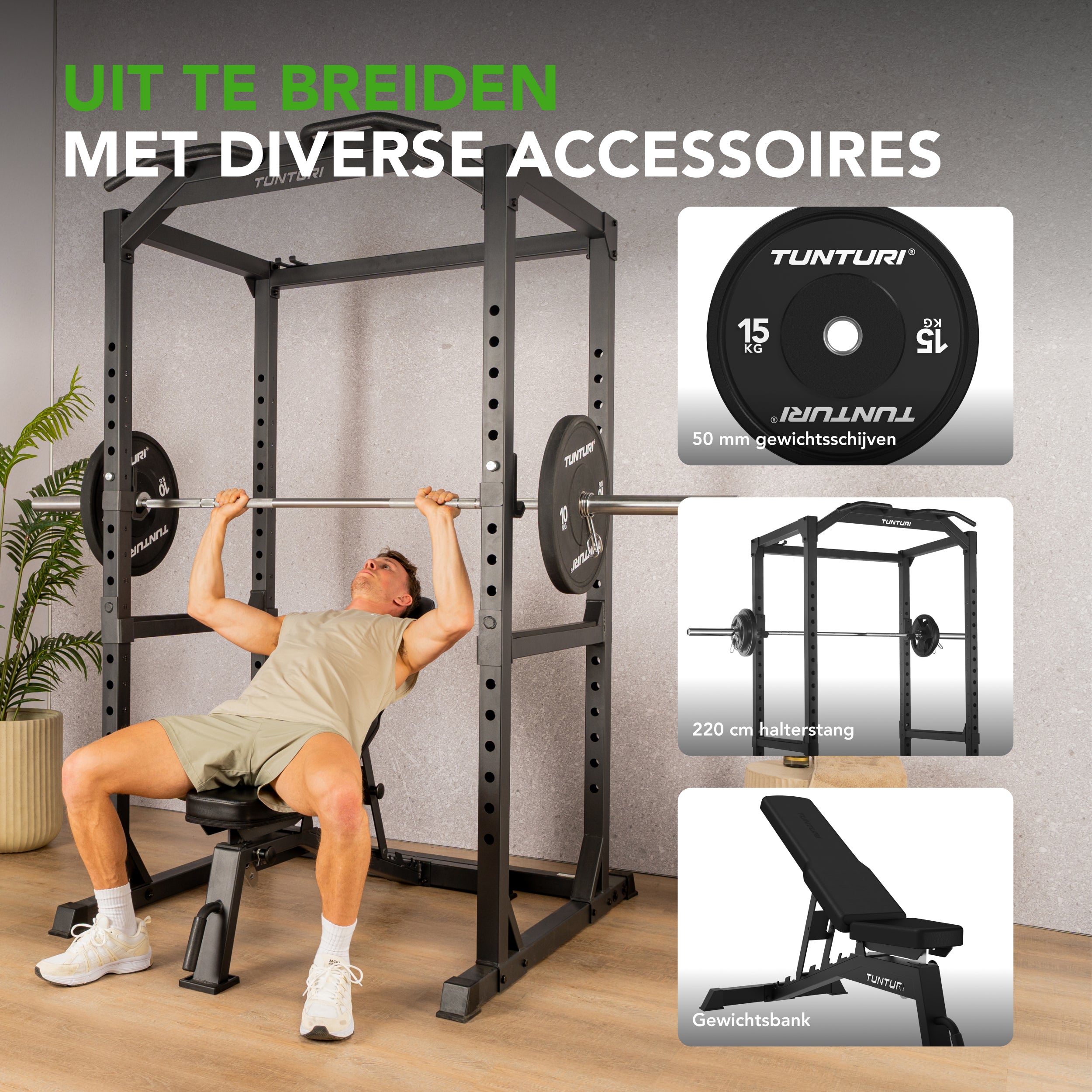 Tunturi PR60 Power Rack (1/2) afbeelding 3