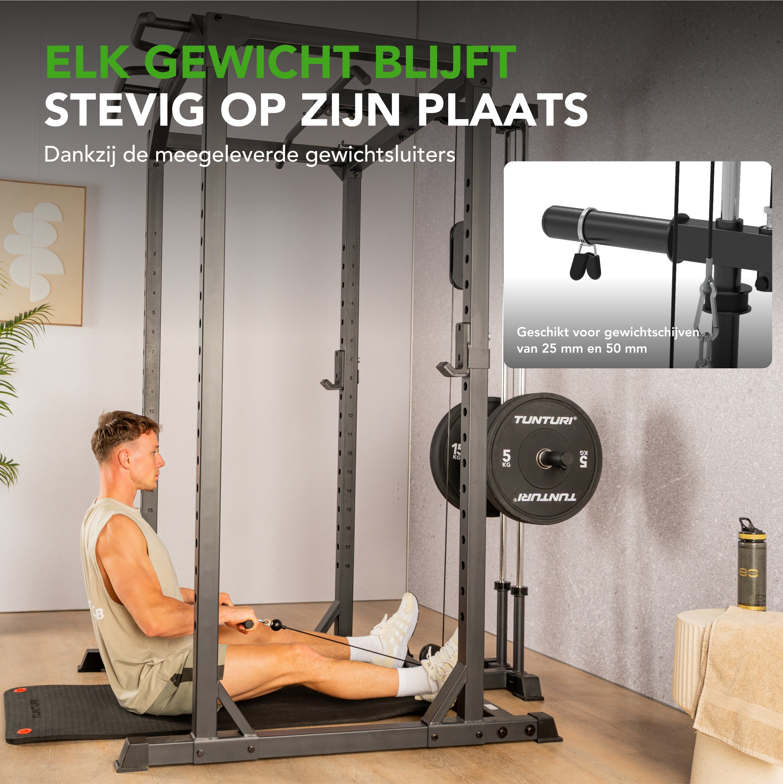 Tunturi PR60 Power Rack - Pulley Attachment (1/2) afbeelding 4