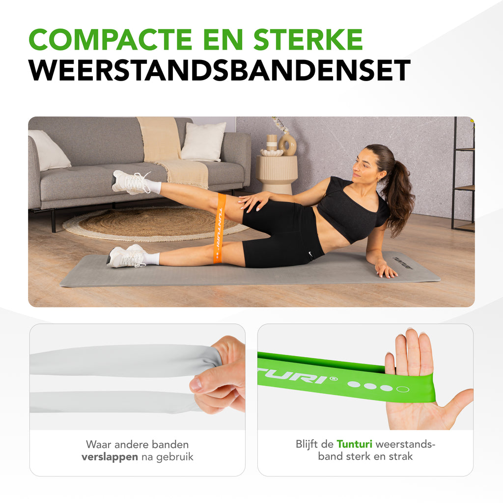 Tunturi Mini Resistance Band Set 4pcs afbeelding 5