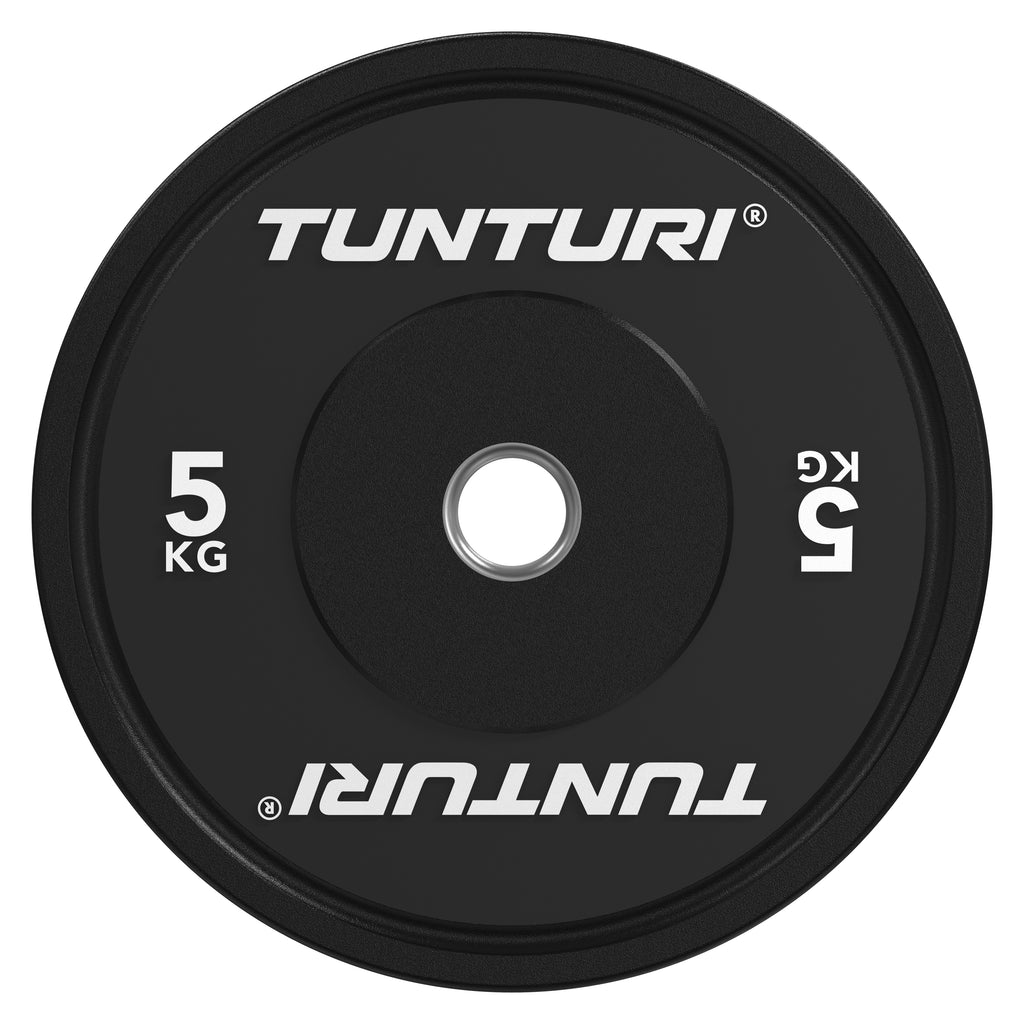 Tunturi Platinum Bumper Plate Black, 5kg afbeelding 2