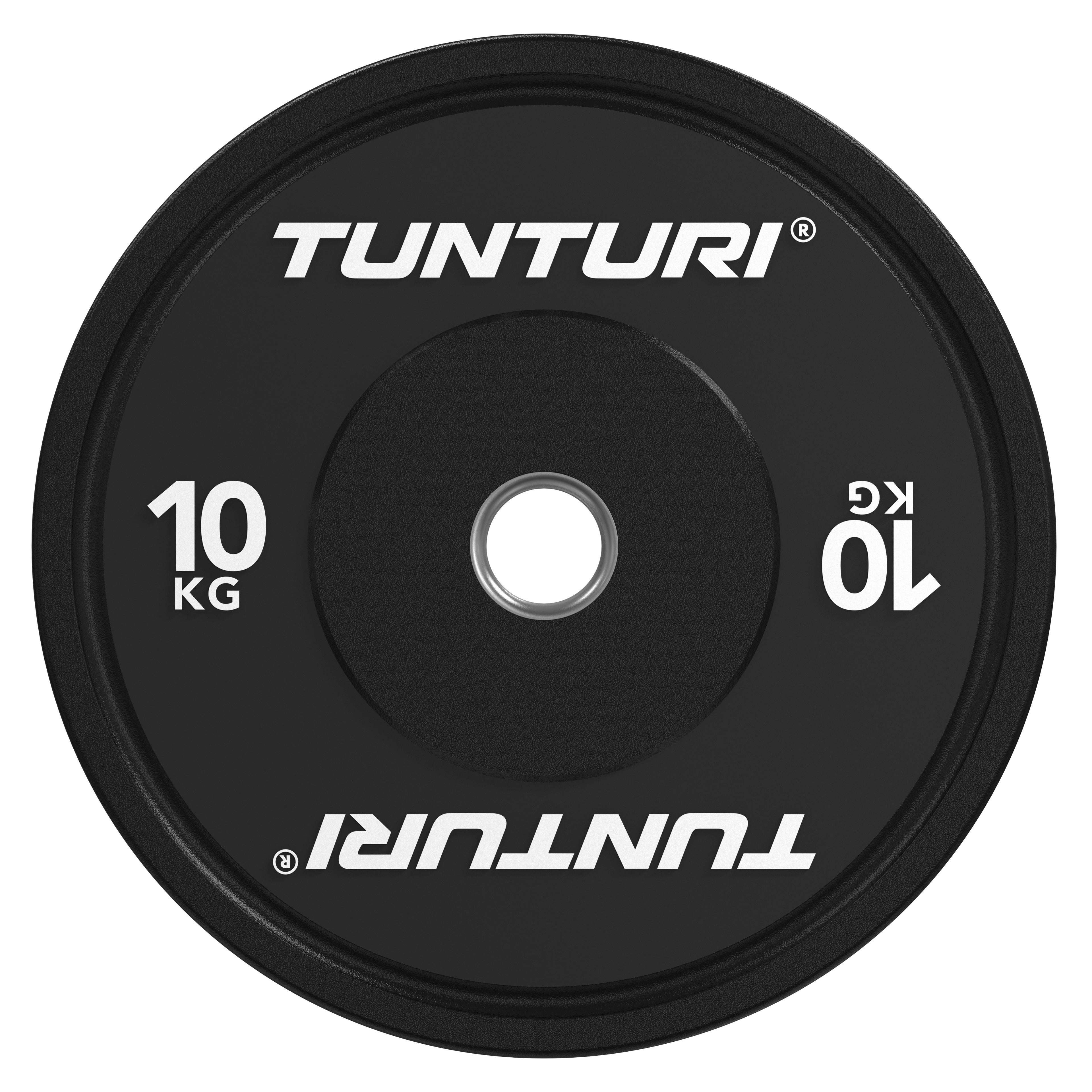 Tunturi Platinum Bumper Plate Black, 10kg afbeelding 2