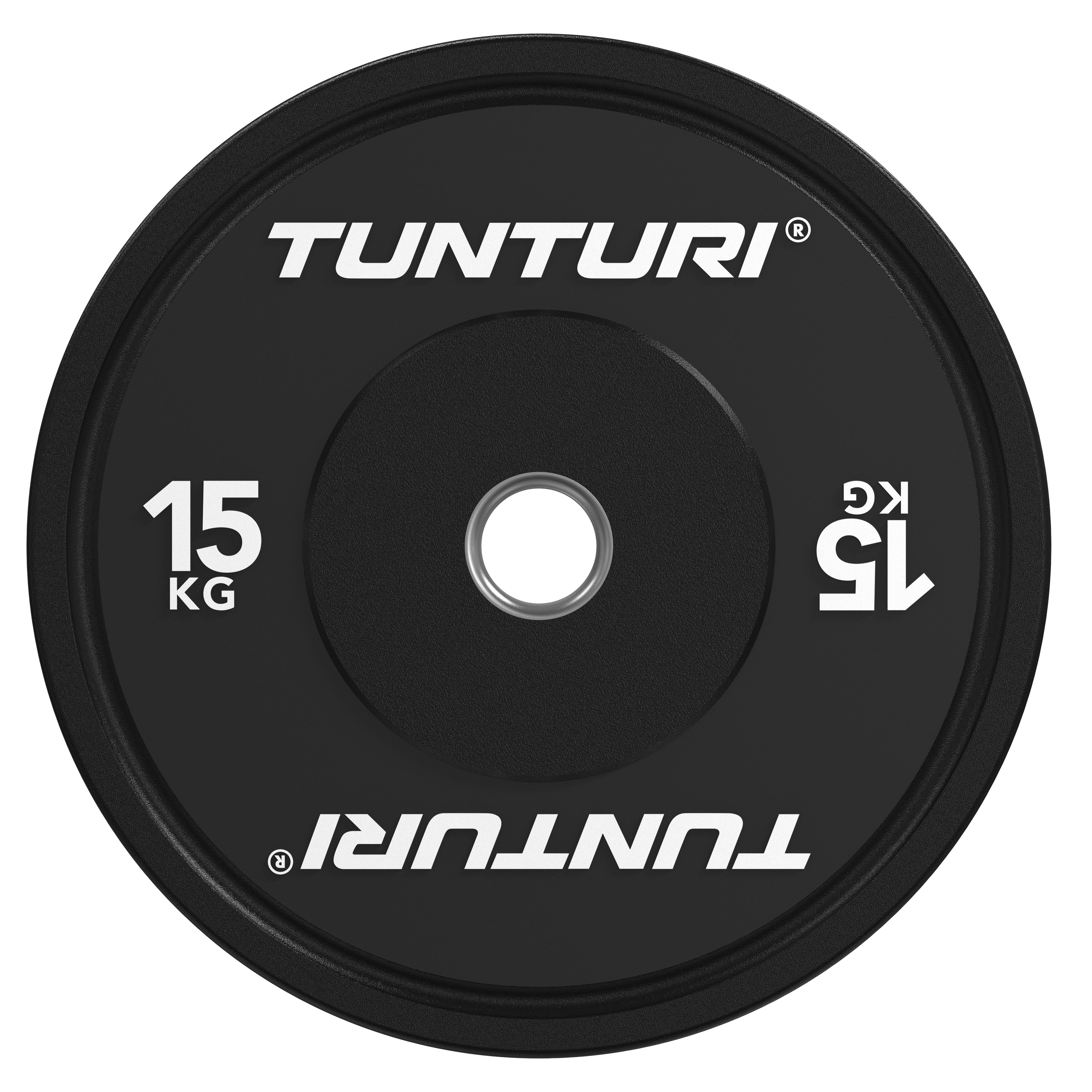 Tunturi Platinum Bumper Plate Black, 15kg afbeelding 2