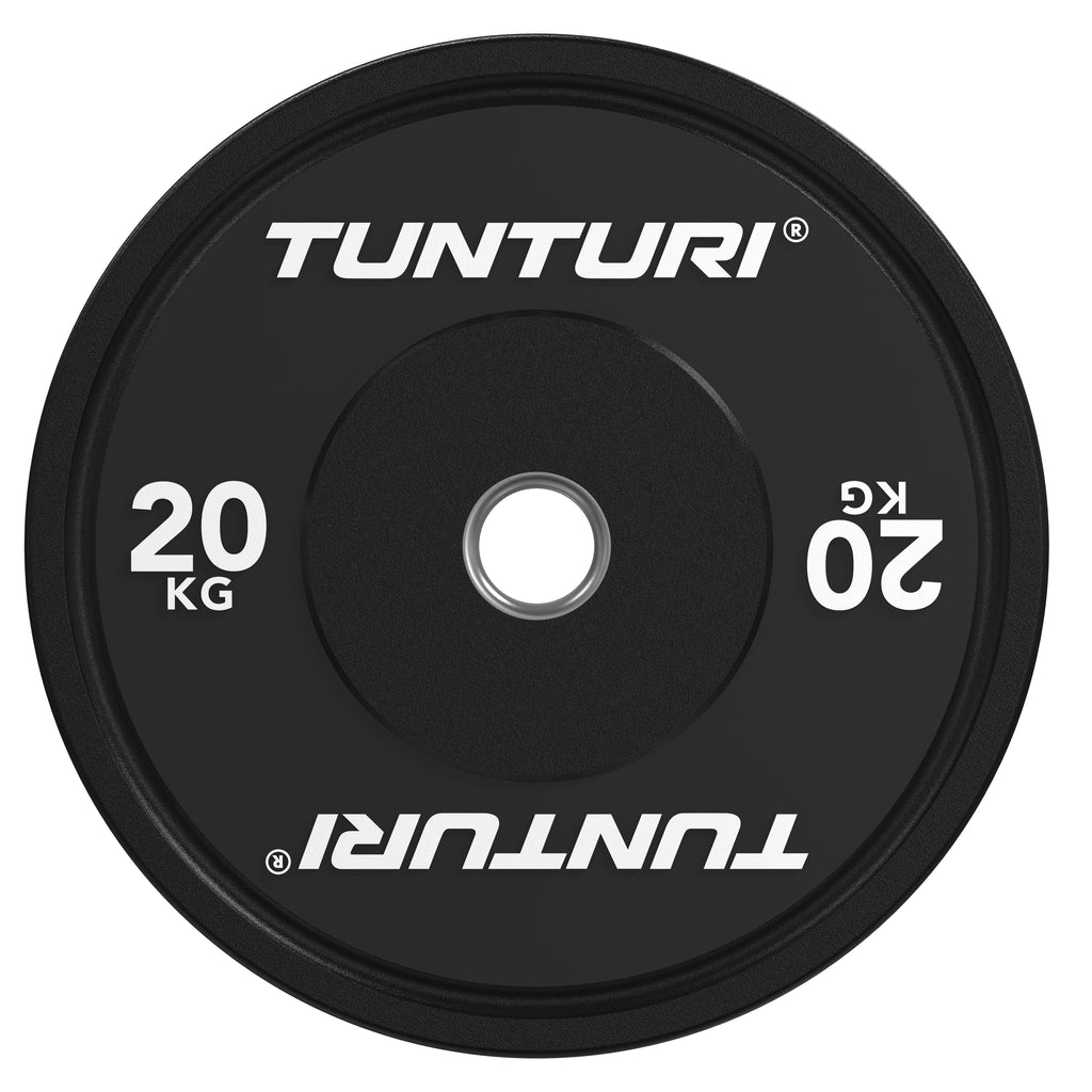 Tunturi Platinum Bumper Plate Black, 20kg afbeelding 2