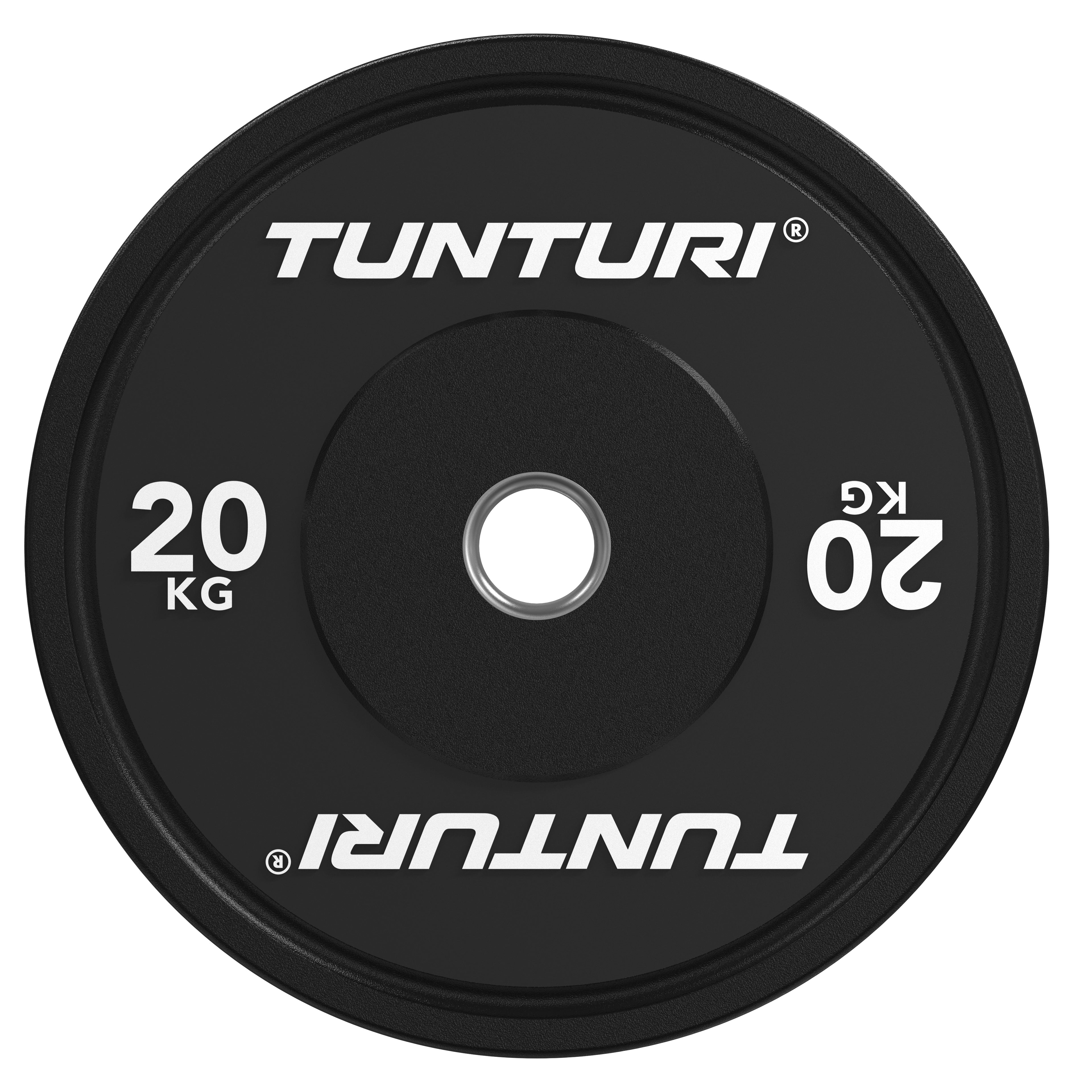 Tunturi Platinum Bumper Plate Black, 20kg afbeelding 2