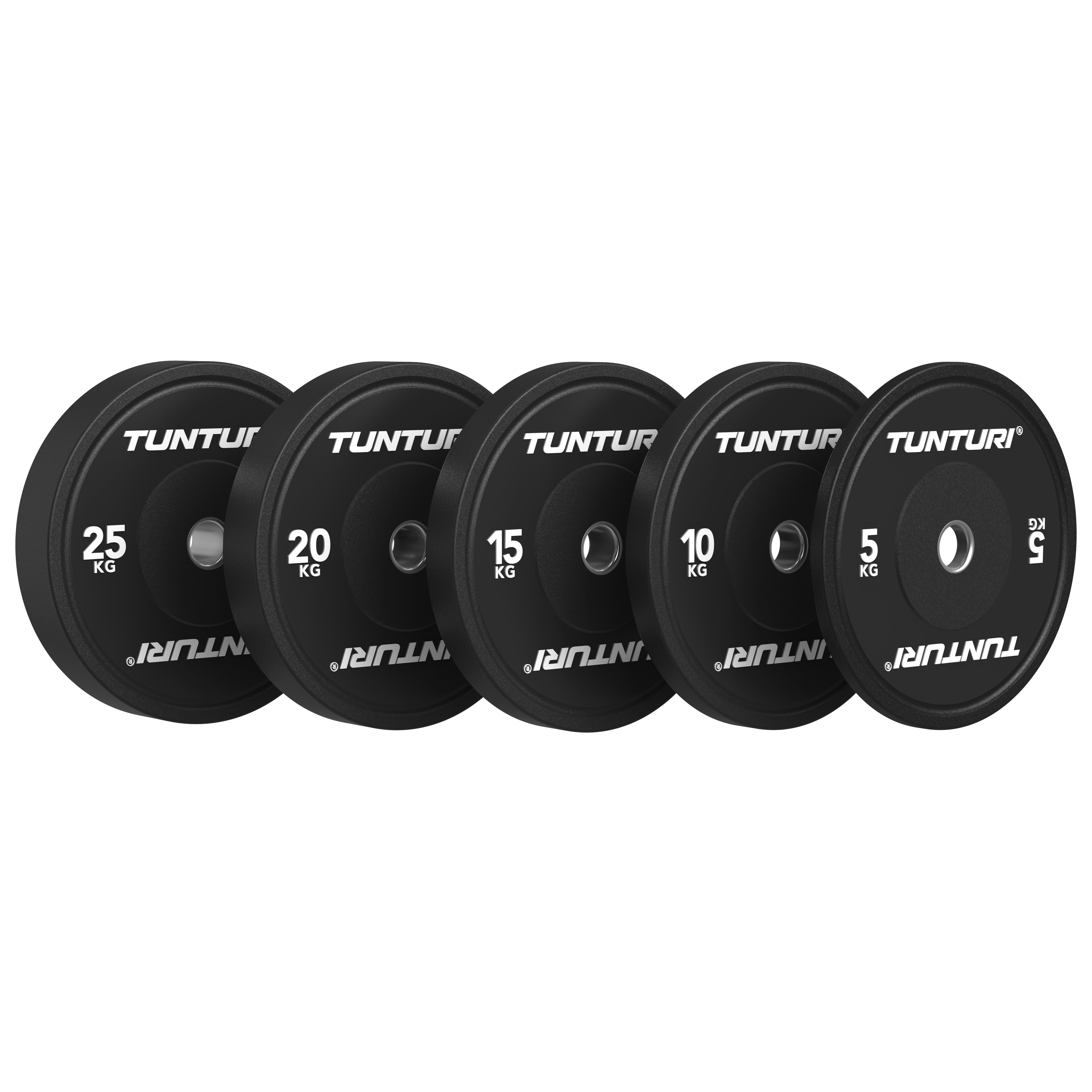 Tunturi Platinum Bumper Plate Black, 20kg afbeelding 4