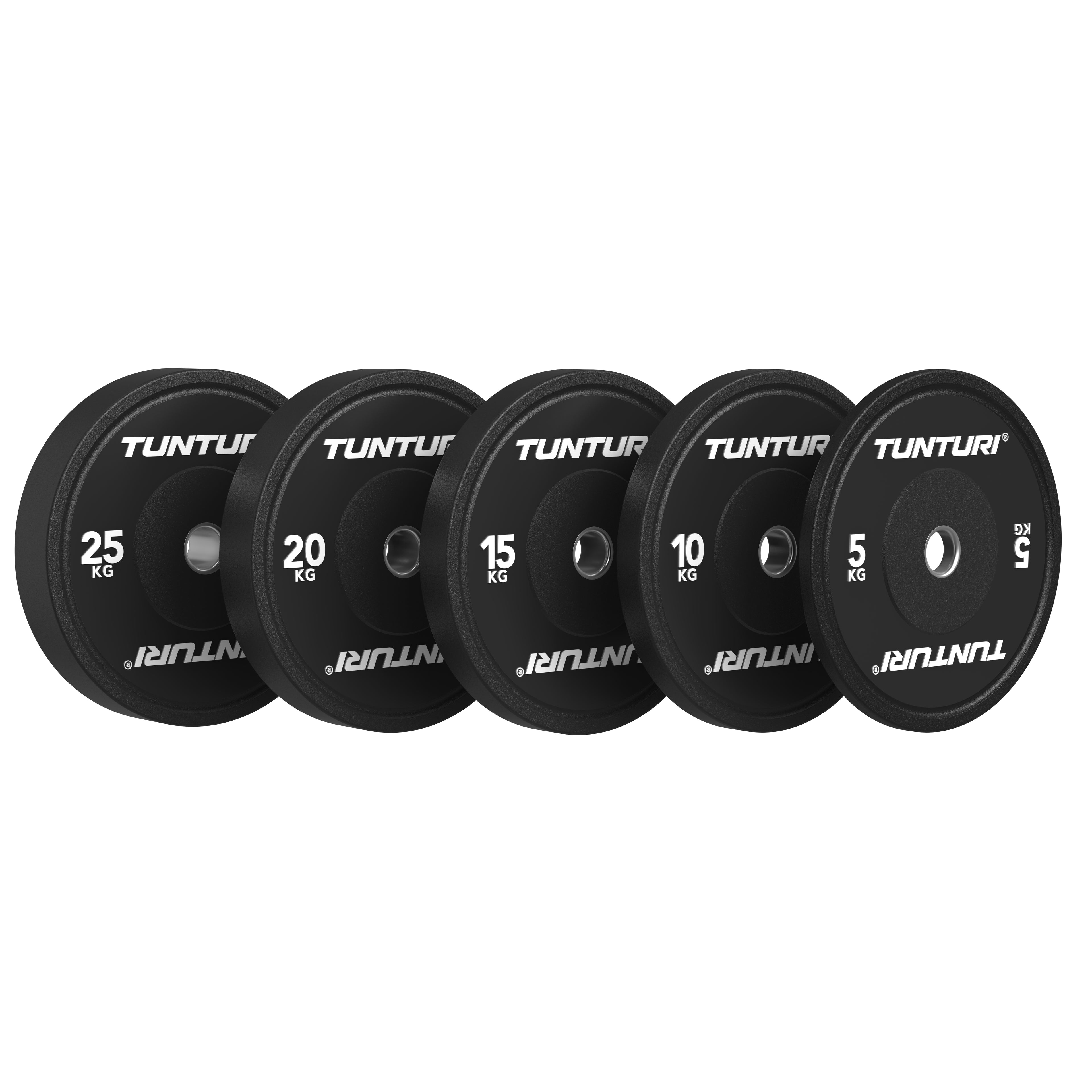 Tunturi Platinum Bumper Plate Black, 25kg afbeelding 4