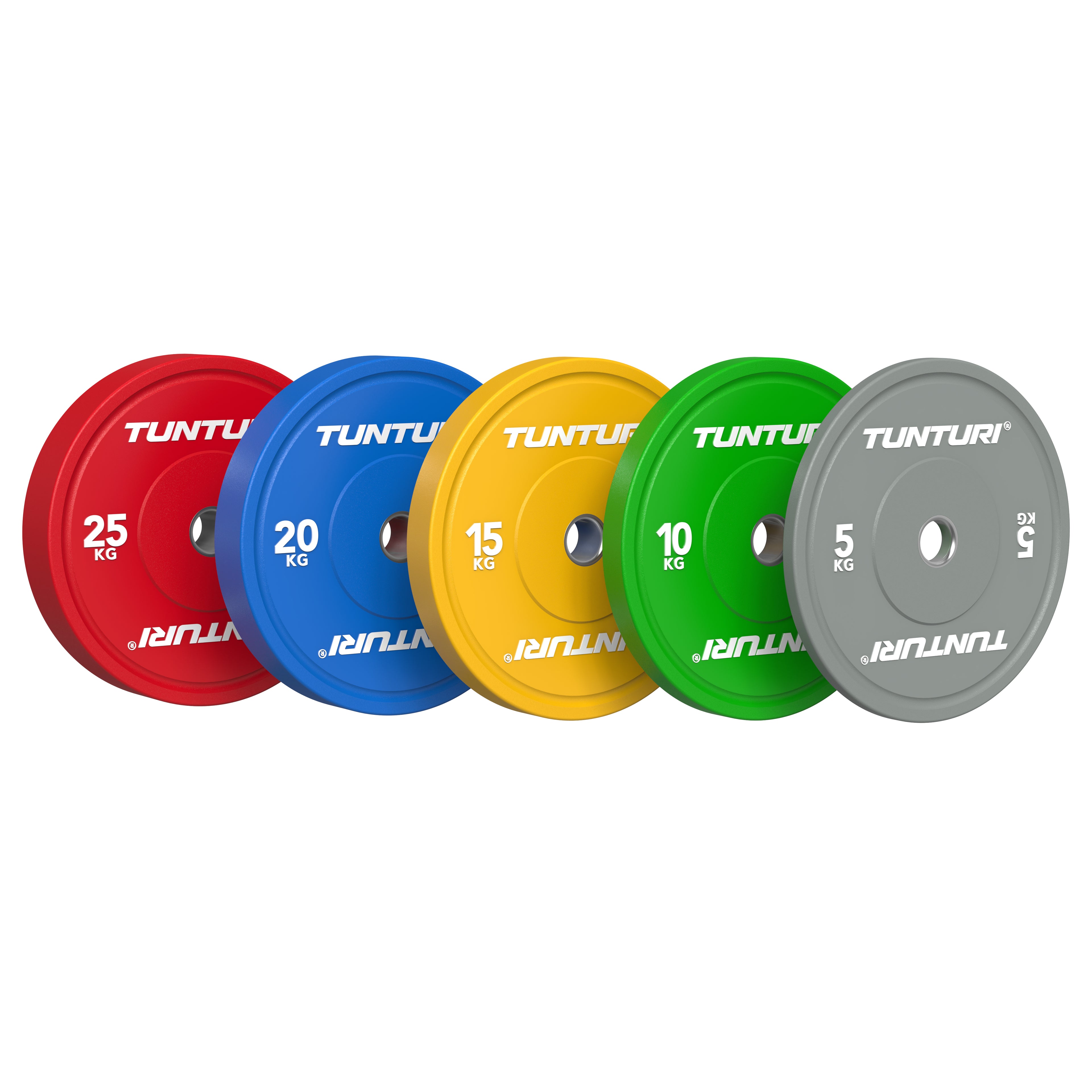 Tunturi Platinum Bumper Plate Grey, 5kg afbeelding 4