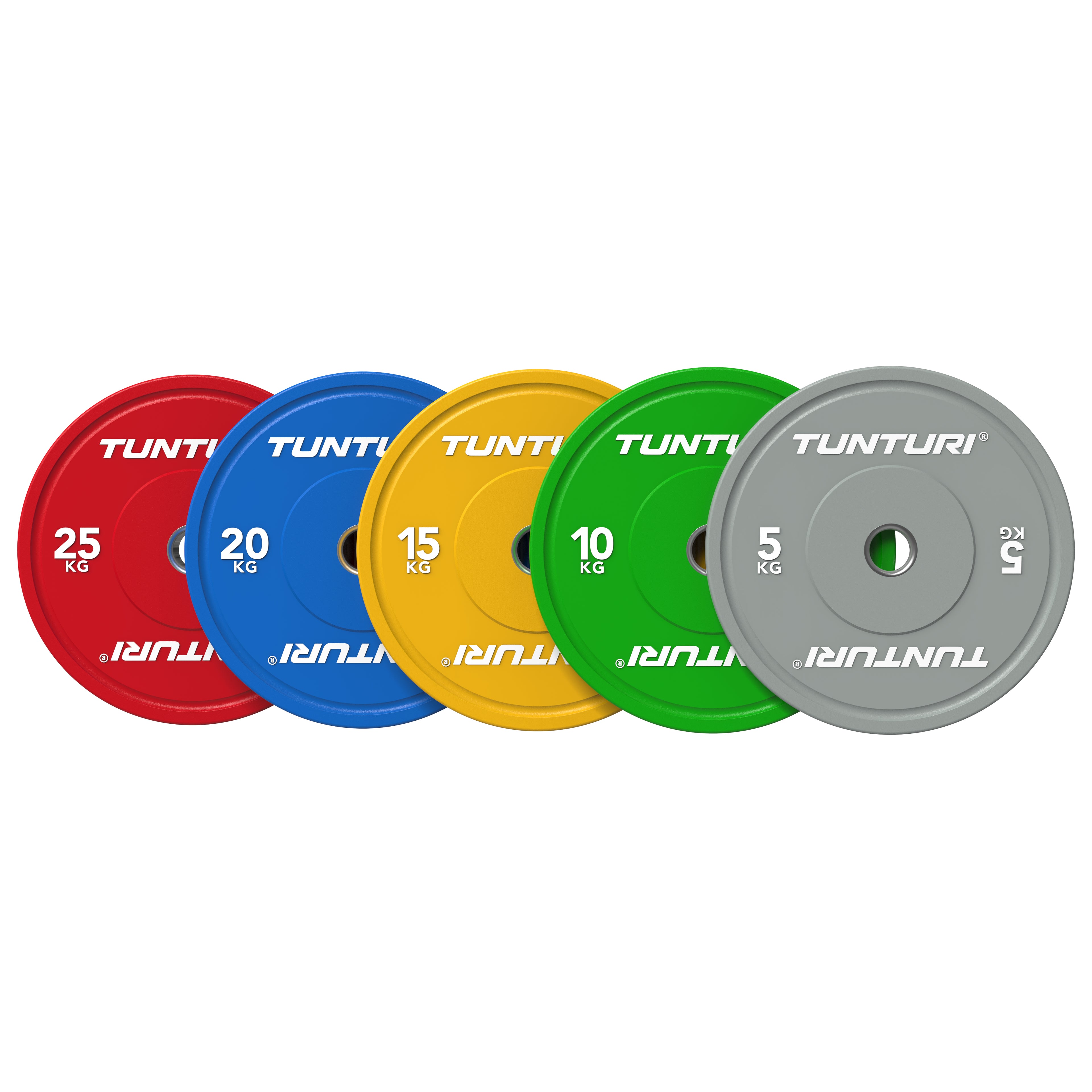 Tunturi Platinum Bumper Plate Grey, 5kg afbeelding 5