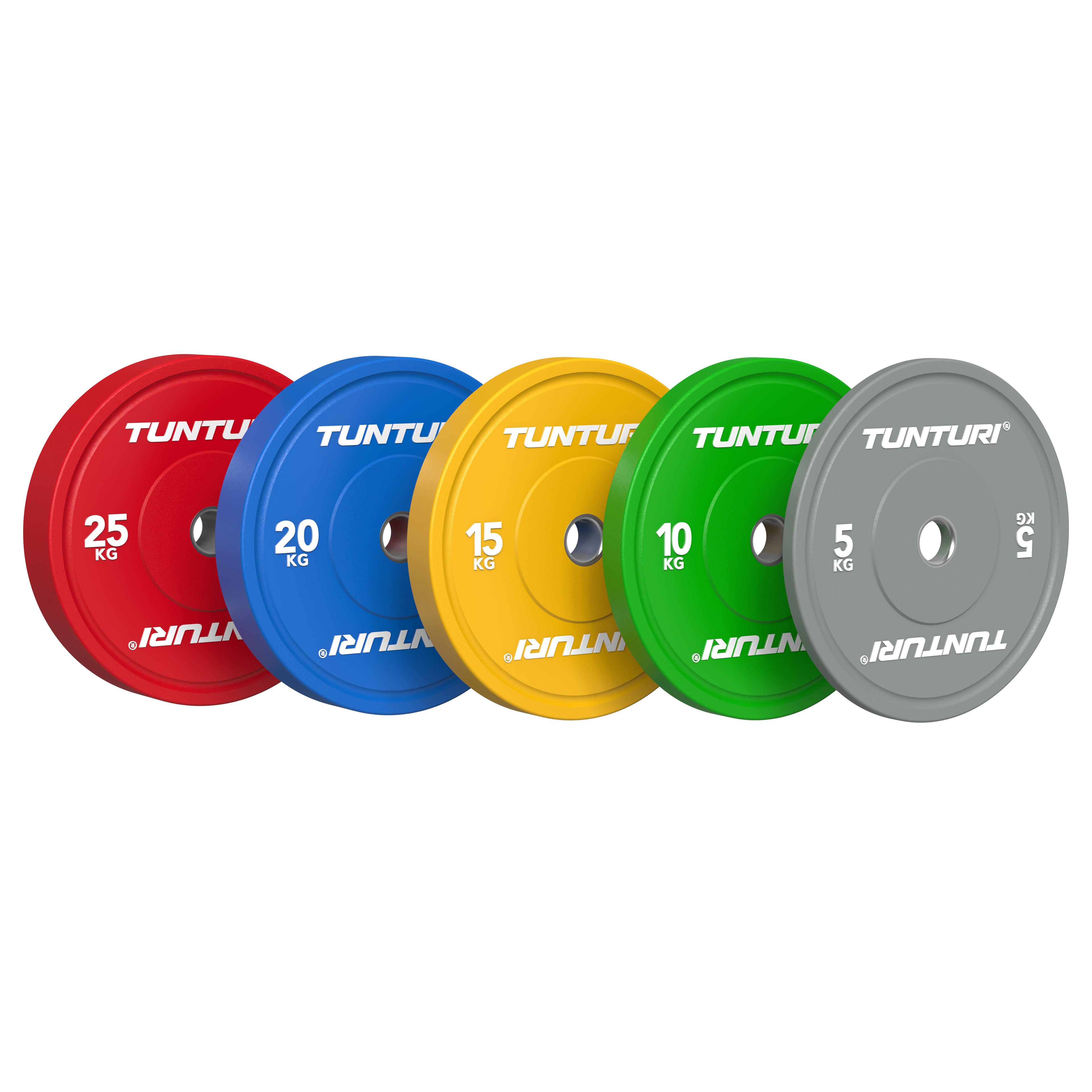 Tunturi Platinum Bumper Plate Green, 10kg afbeelding 4