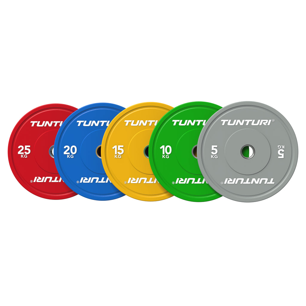 Tunturi Platinum Bumper Plate Green, 10kg afbeelding 5