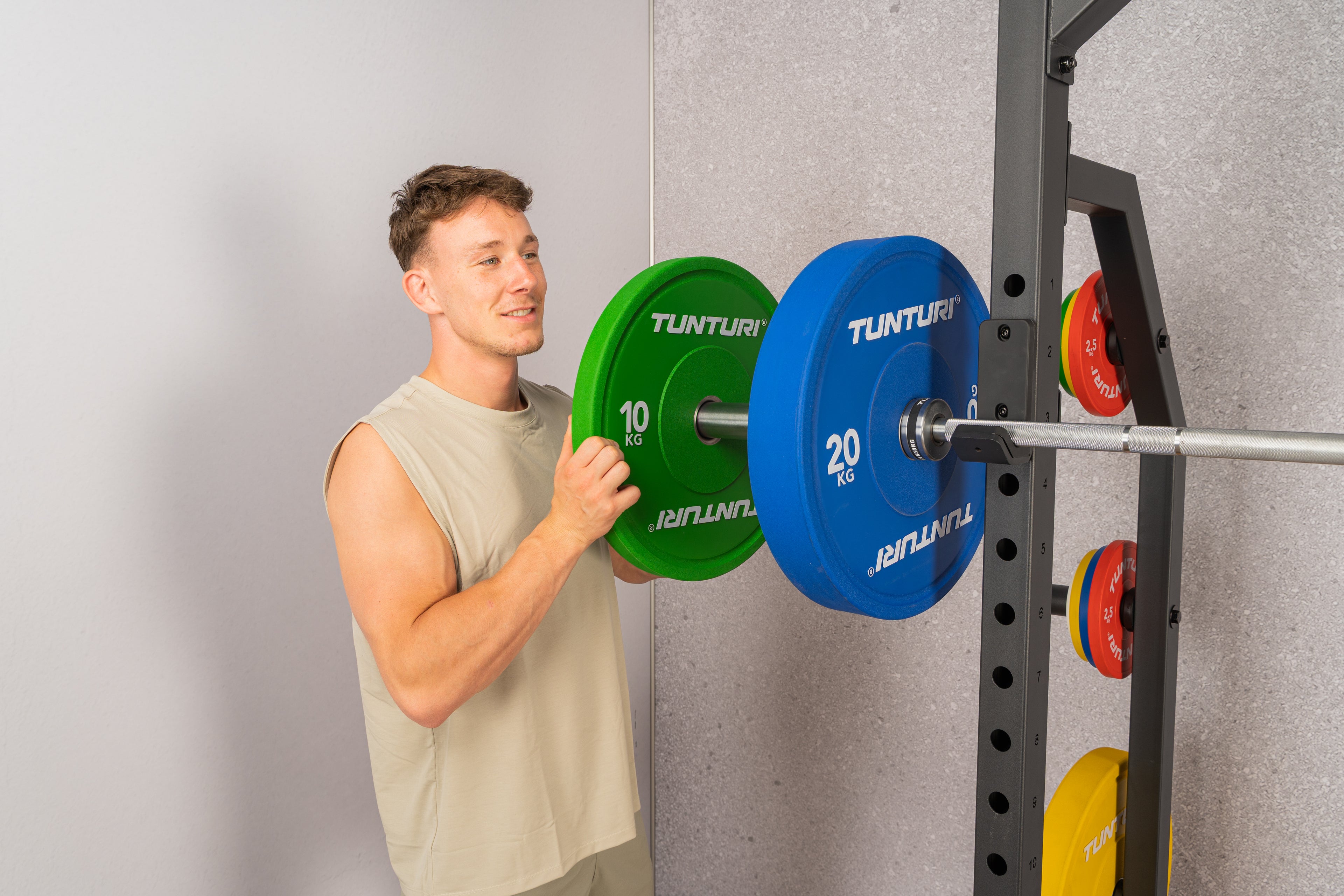 Tunturi Platinum Bumper Plate Green, 10kg afbeelding 7