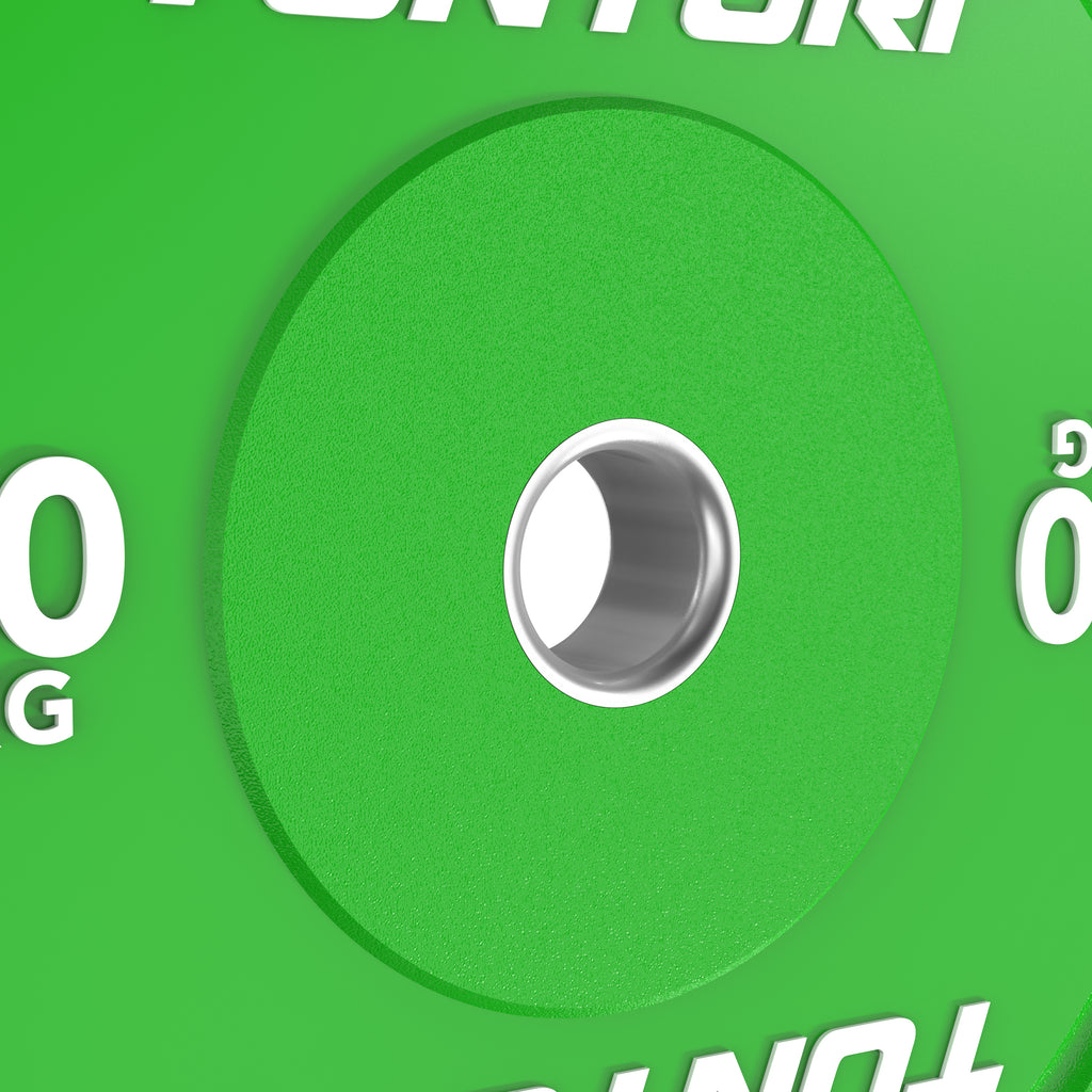 Tunturi Platinum Bumper Plate Green, 10kg afbeelding 8