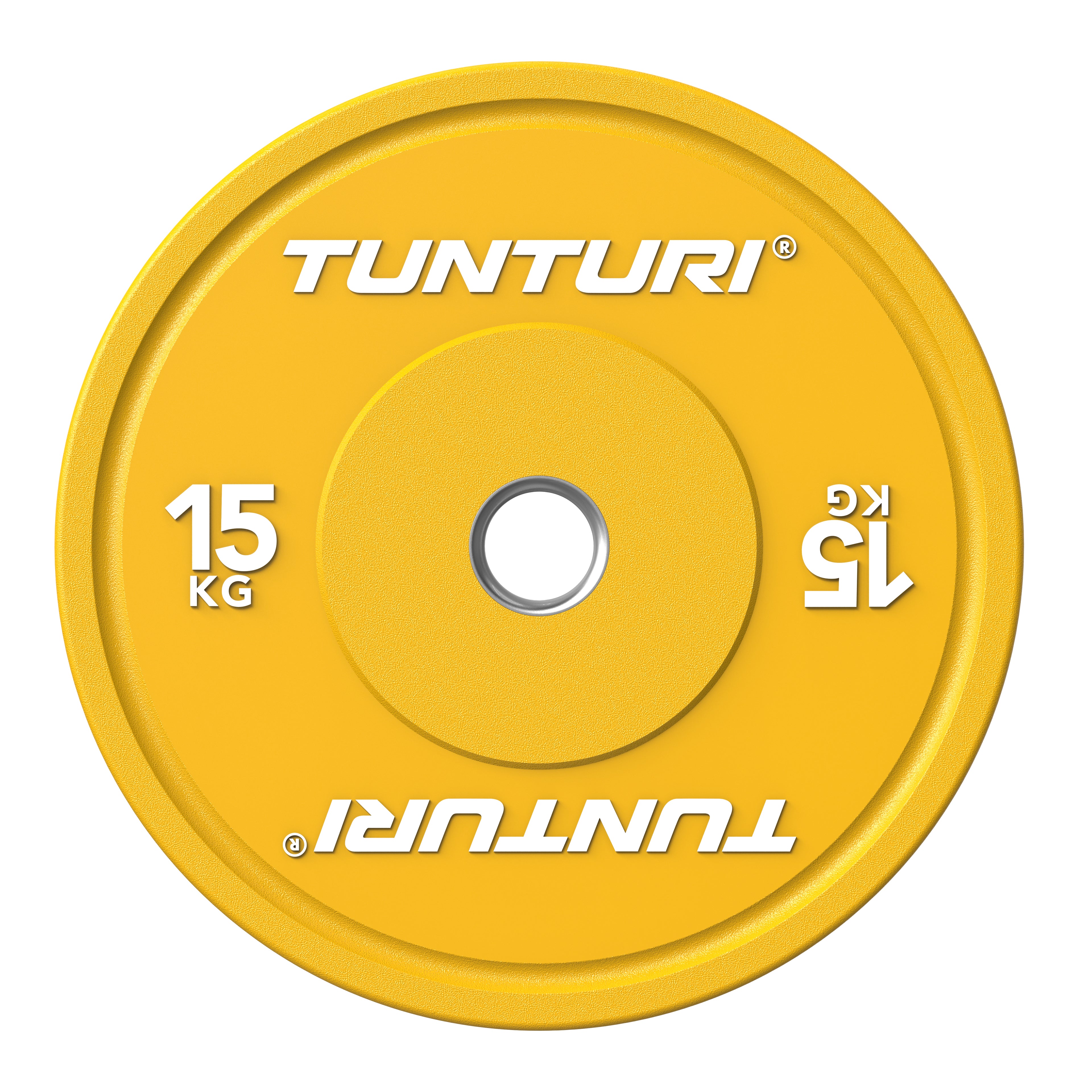Tunturi Platinum Bumper Plate Yellow, 15kg afbeelding 2