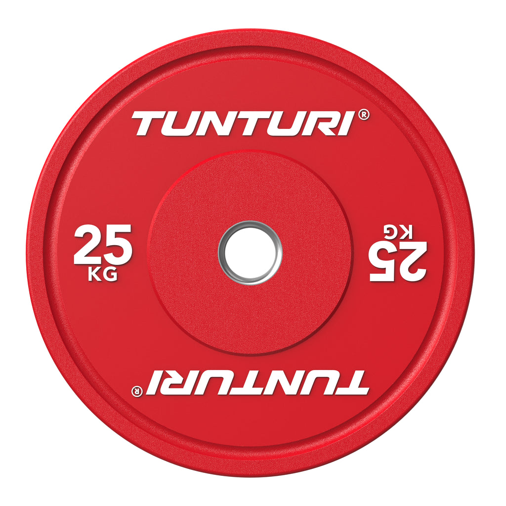 Tunturi Platinum Bumper Plate Red, 25kg afbeelding 2