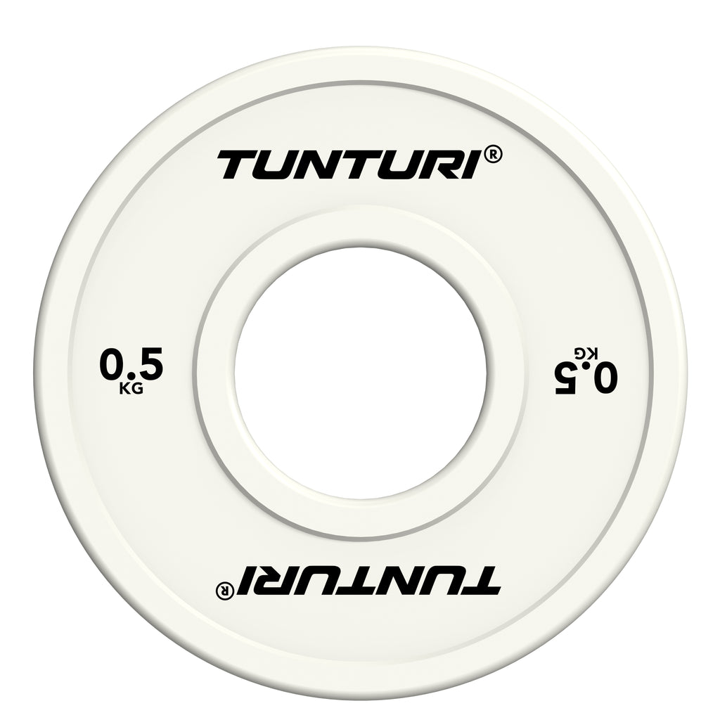 Tunturi Platinum Fractional Plate, White, 0.5kg, pair afbeelding 2