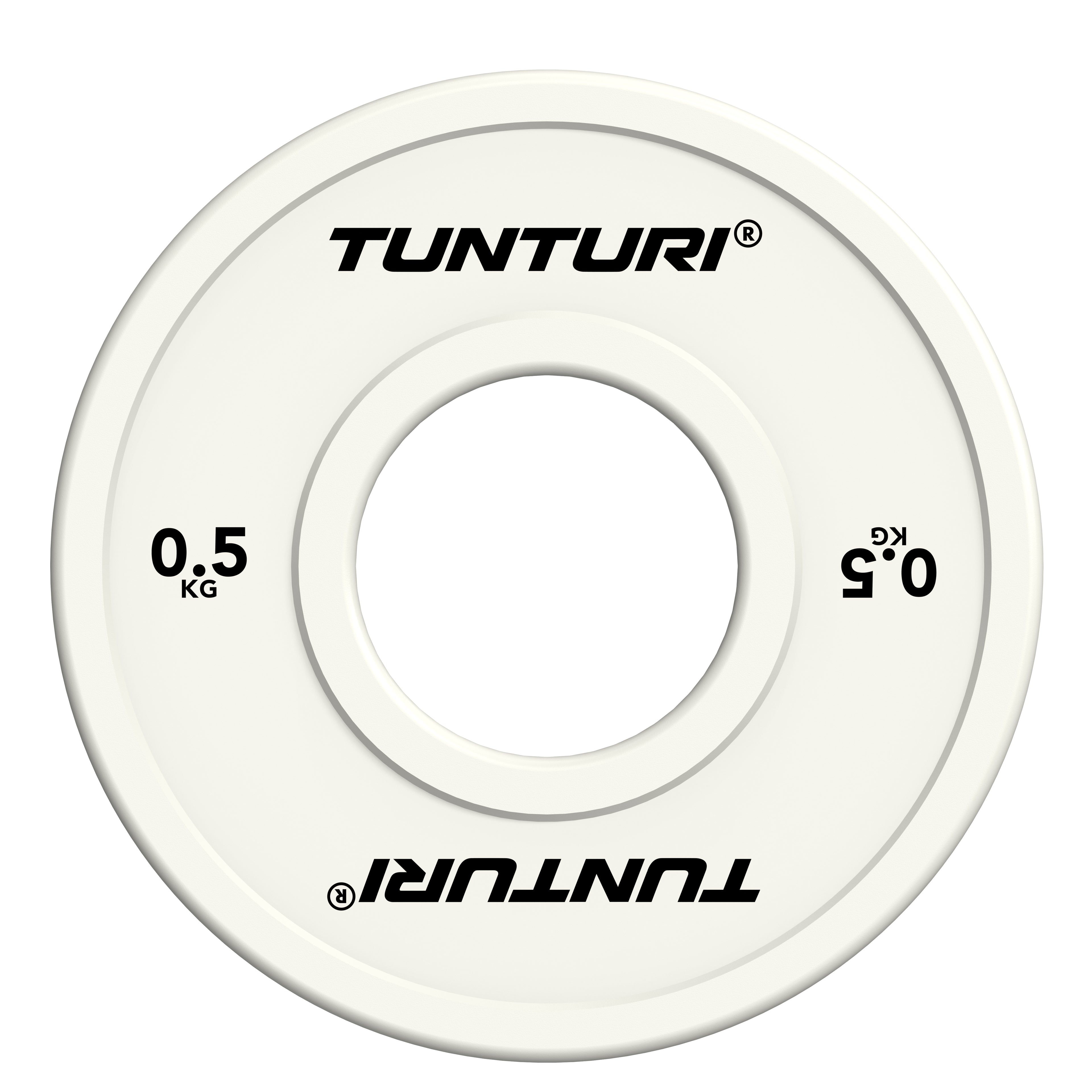 Tunturi Platinum Fractional Plate, White, 0.5kg, pair afbeelding 2