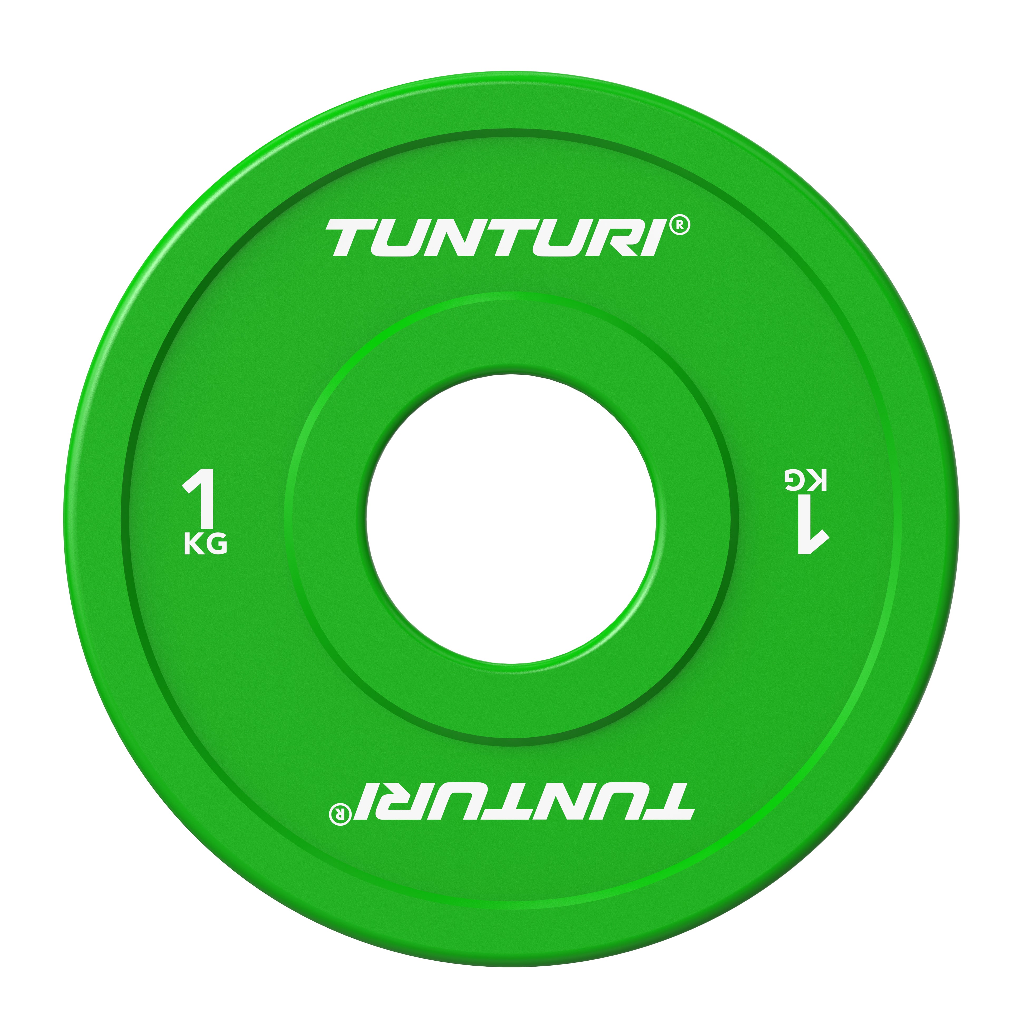 Tunturi Platinum Fractional Plate, Green, 1kg, pair afbeelding 2