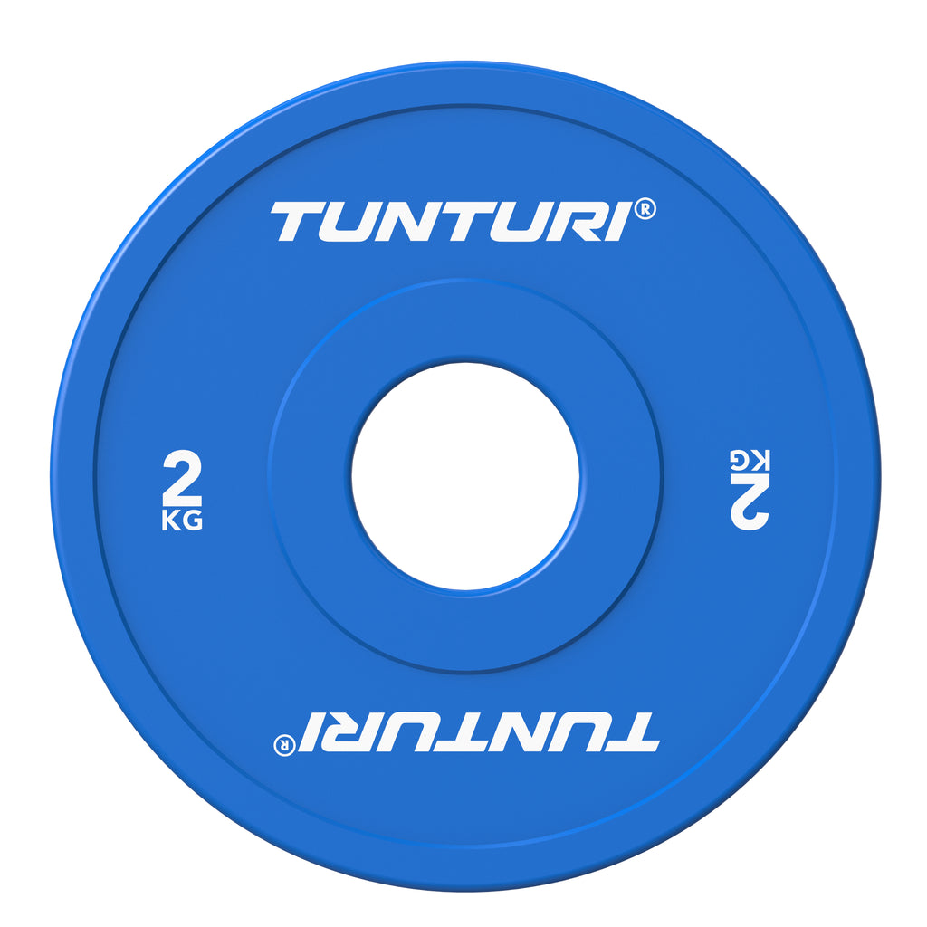 Tunturi Platinum Fractional Plate, Blue, 2kg, pair afbeelding 2