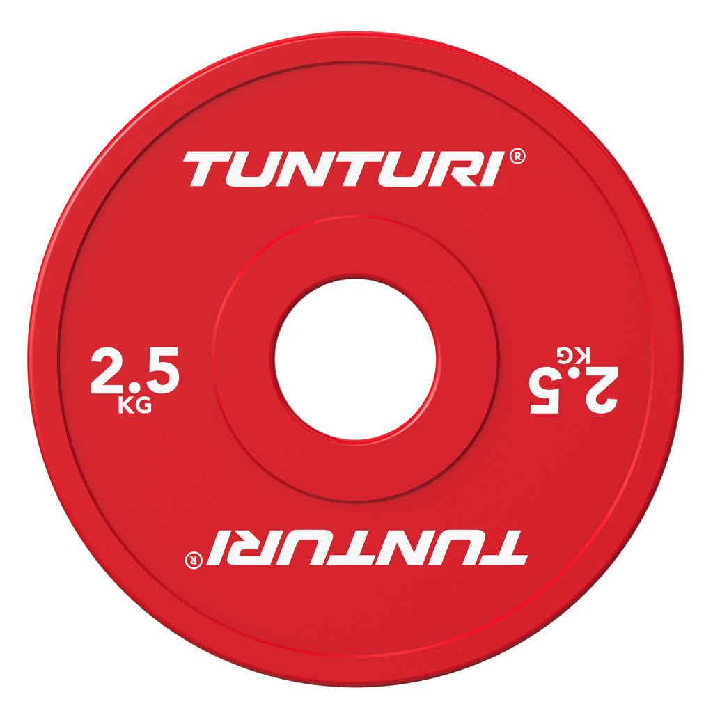 Tunturi Platinum Fractional Plate, Red, 2.5kg, pair afbeelding 2