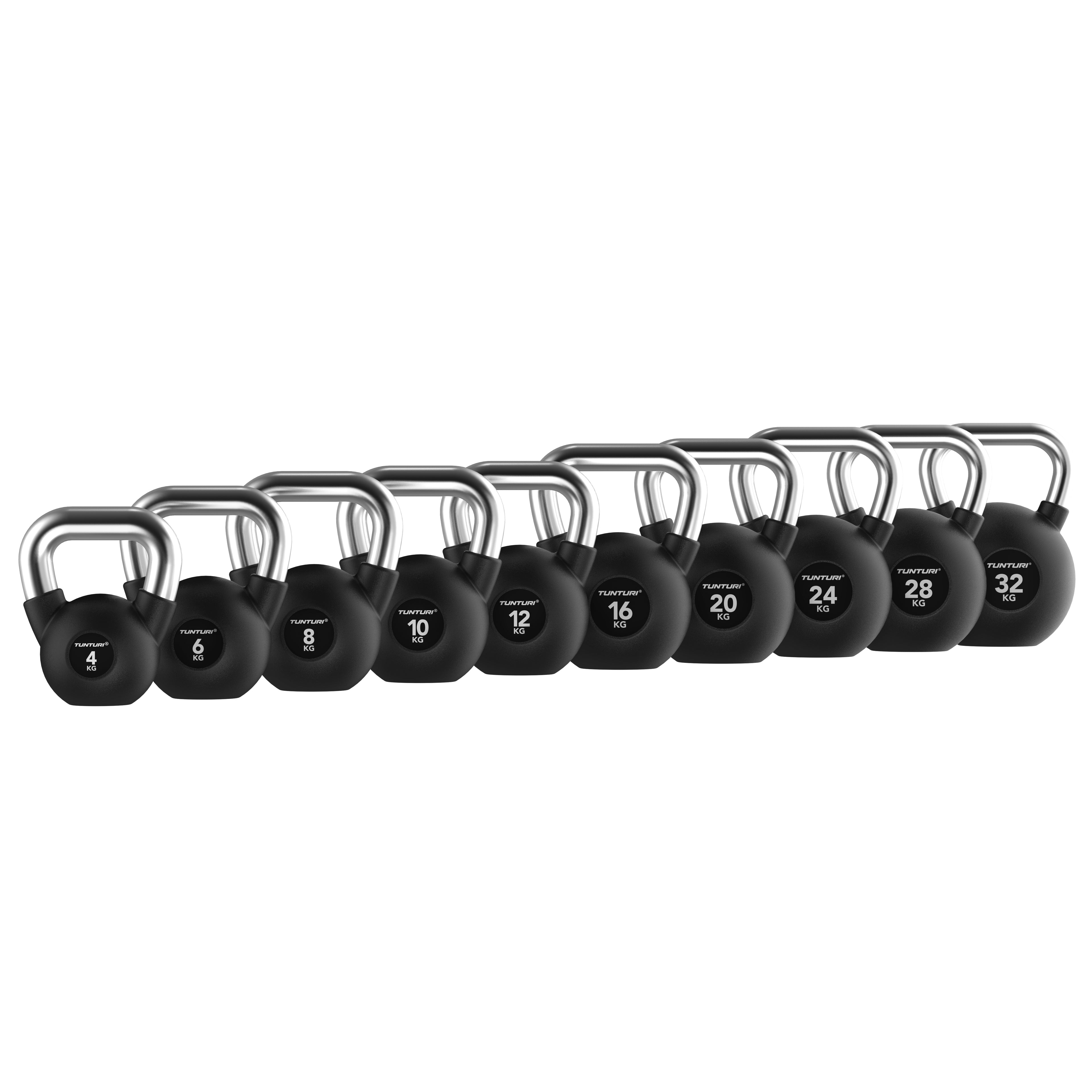 Tunturi Platinum Rubber Kettlebell, 32kg afbeelding 14