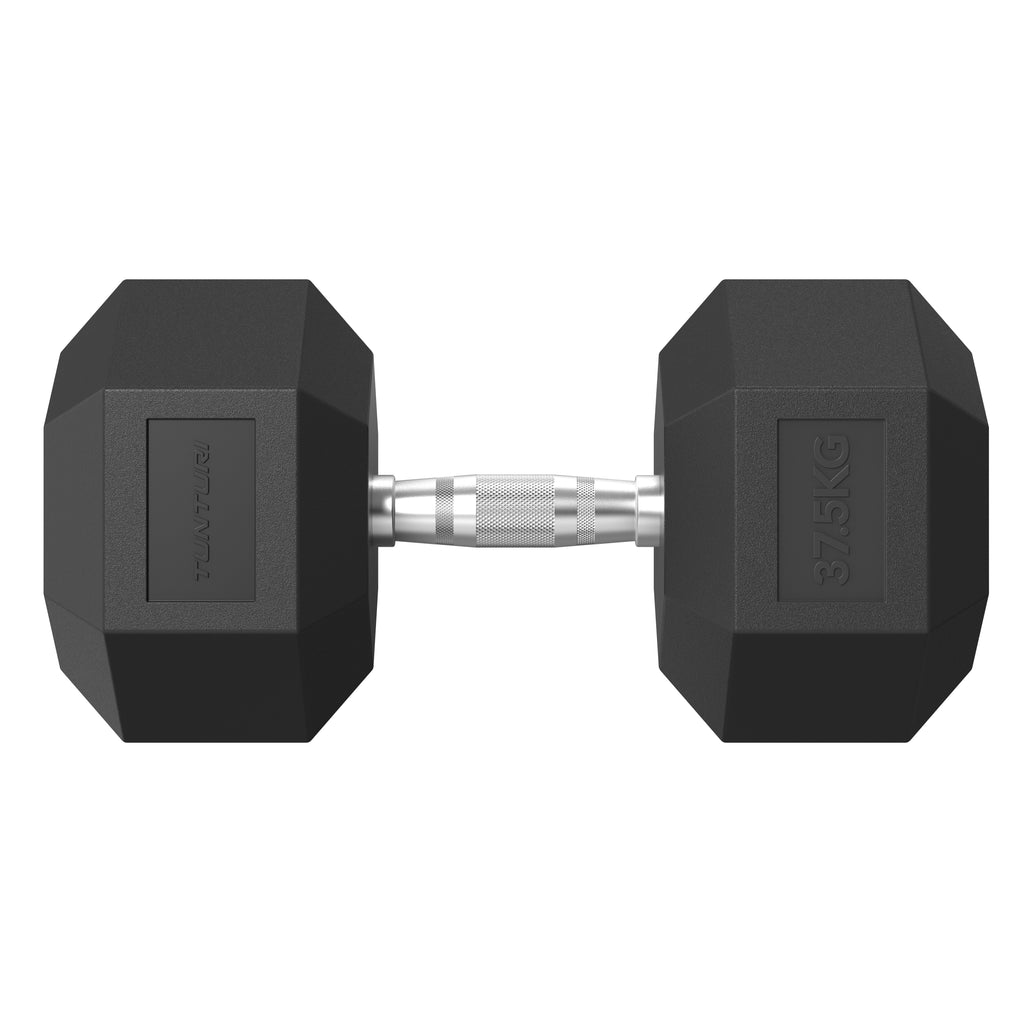 Tunturi Platinum Hex Rubber Dumbbell, 37.5kg afbeelding 2