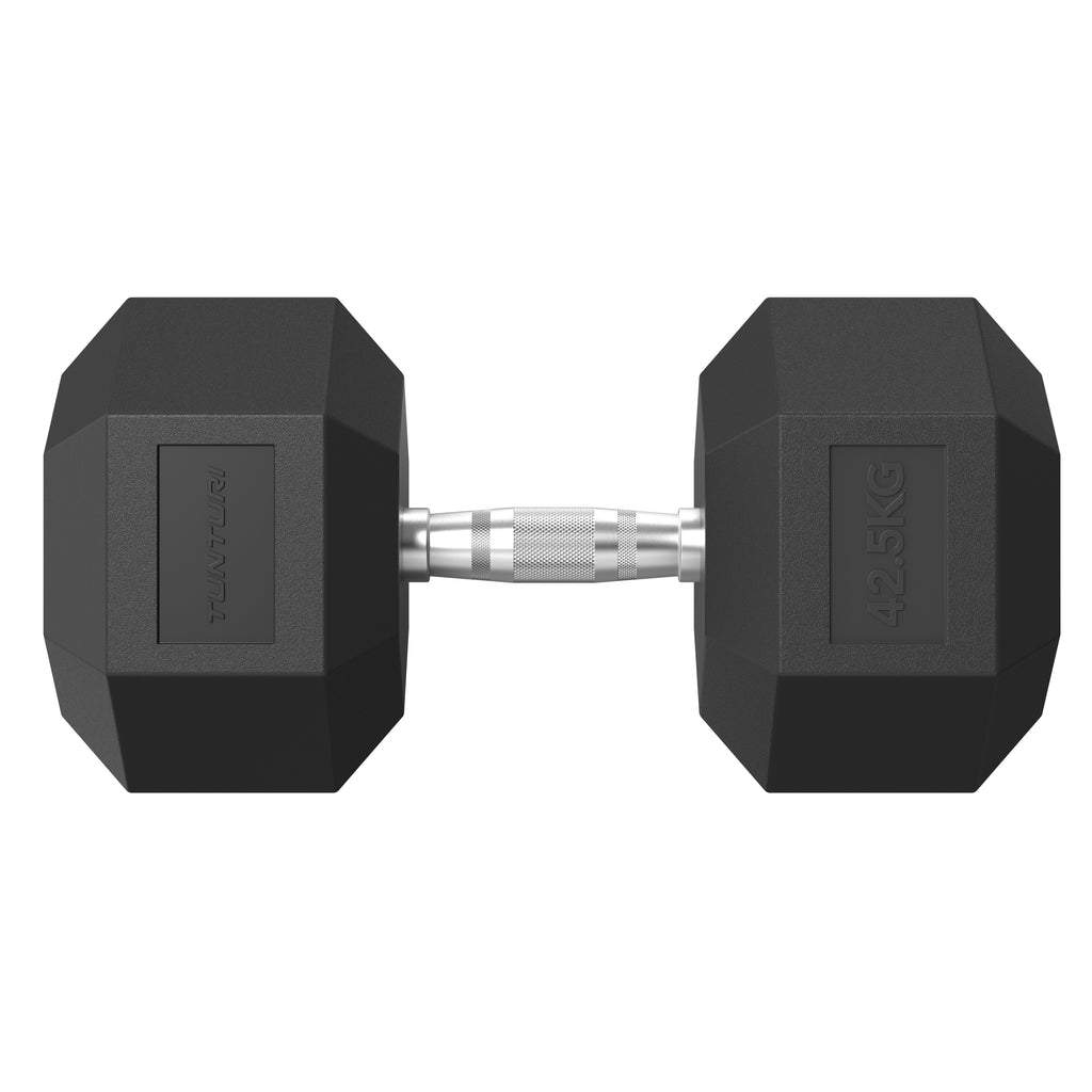 Tunturi Platinum Hex Rubber Dumbbell, 42.5kg afbeelding 2